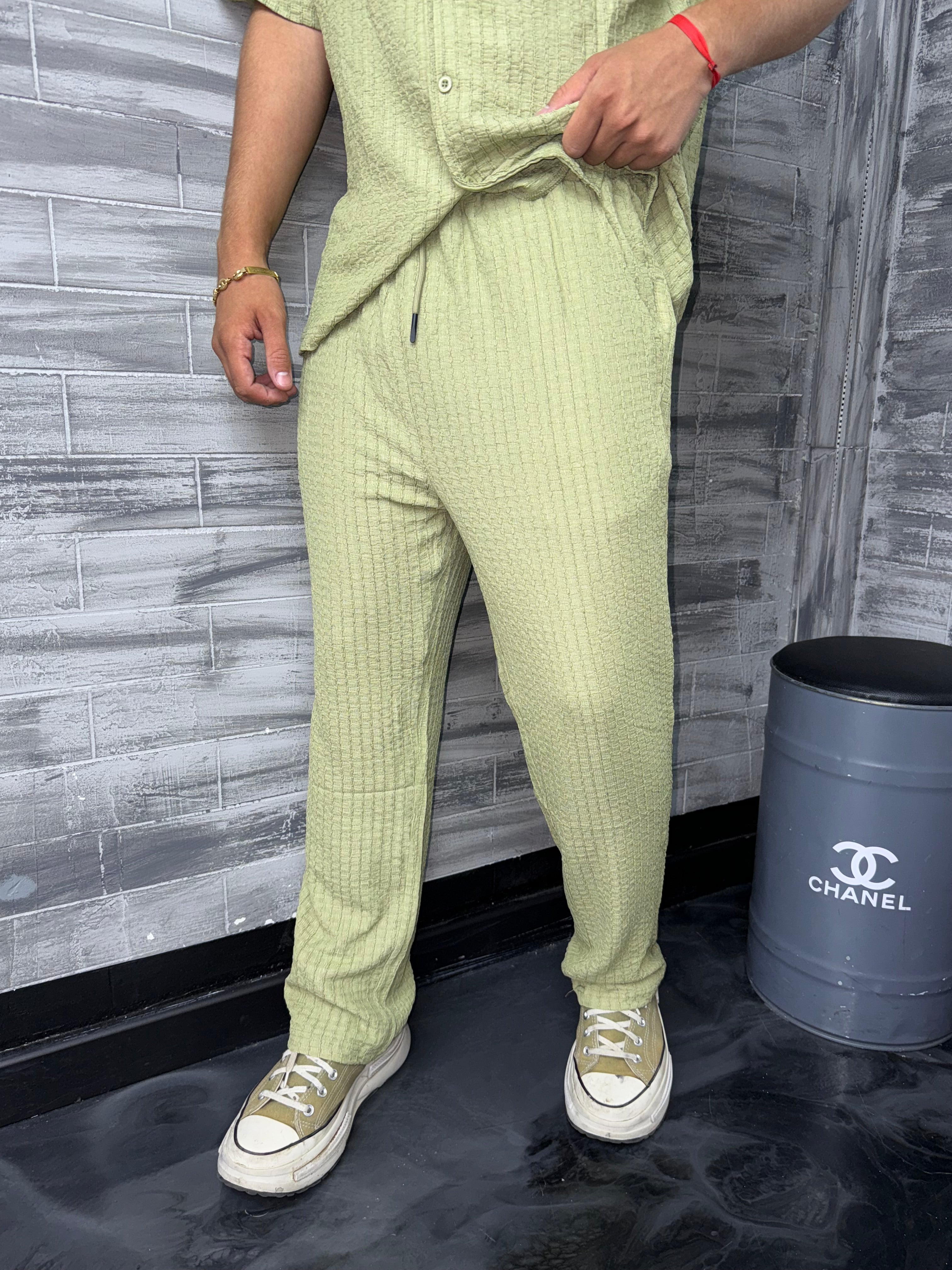 Ensemble Palma chemise + pantalon kaki