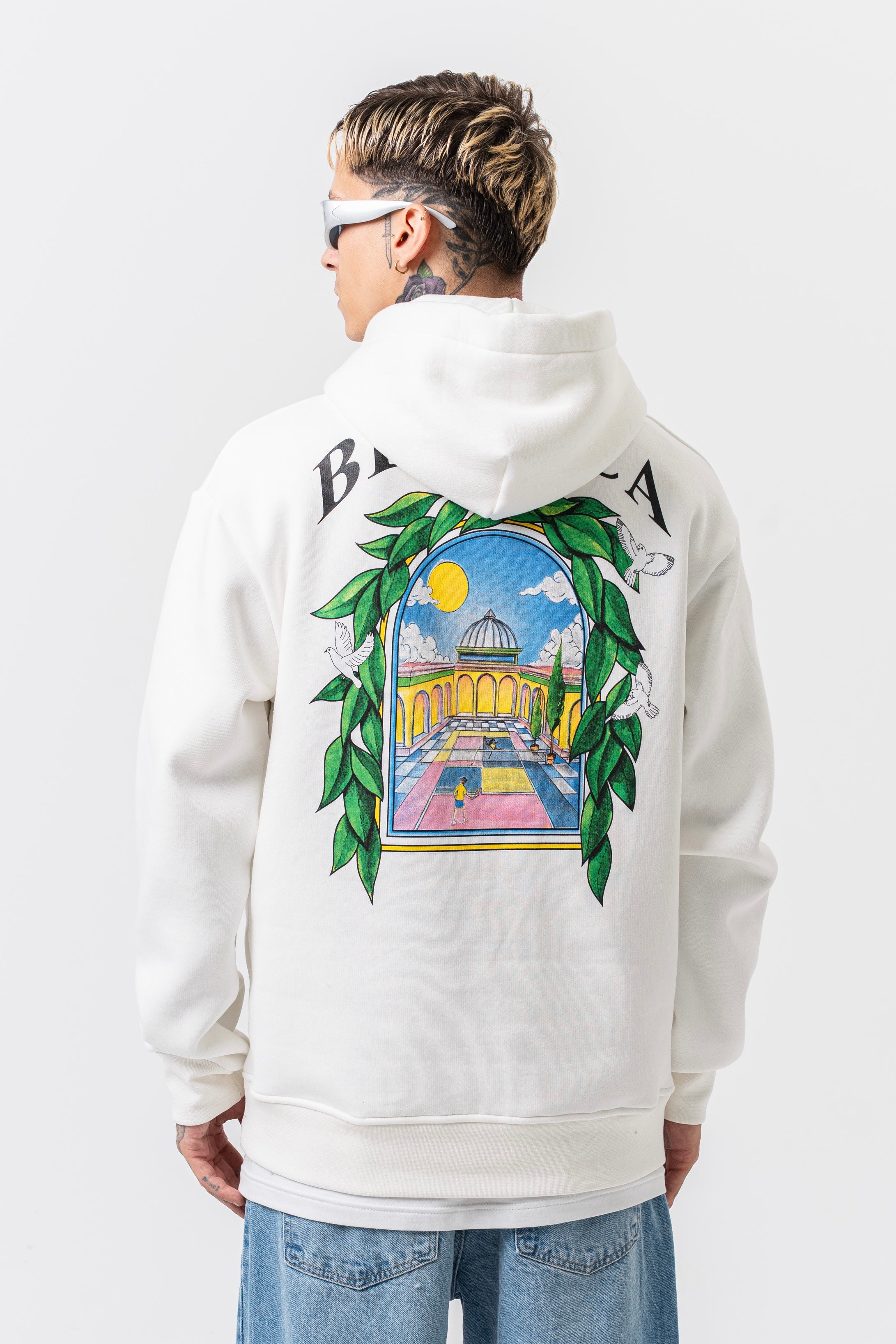 Sweat capuche BLANCA blanc