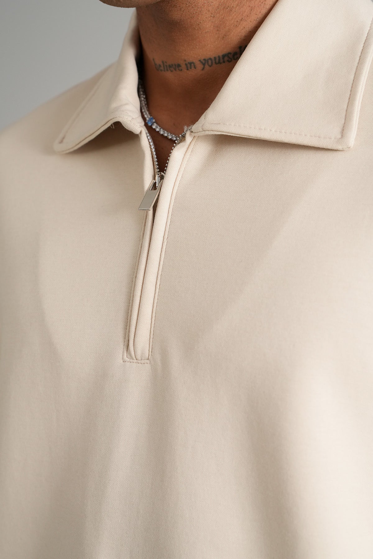 Ensemble beige Polo zip + pantalon