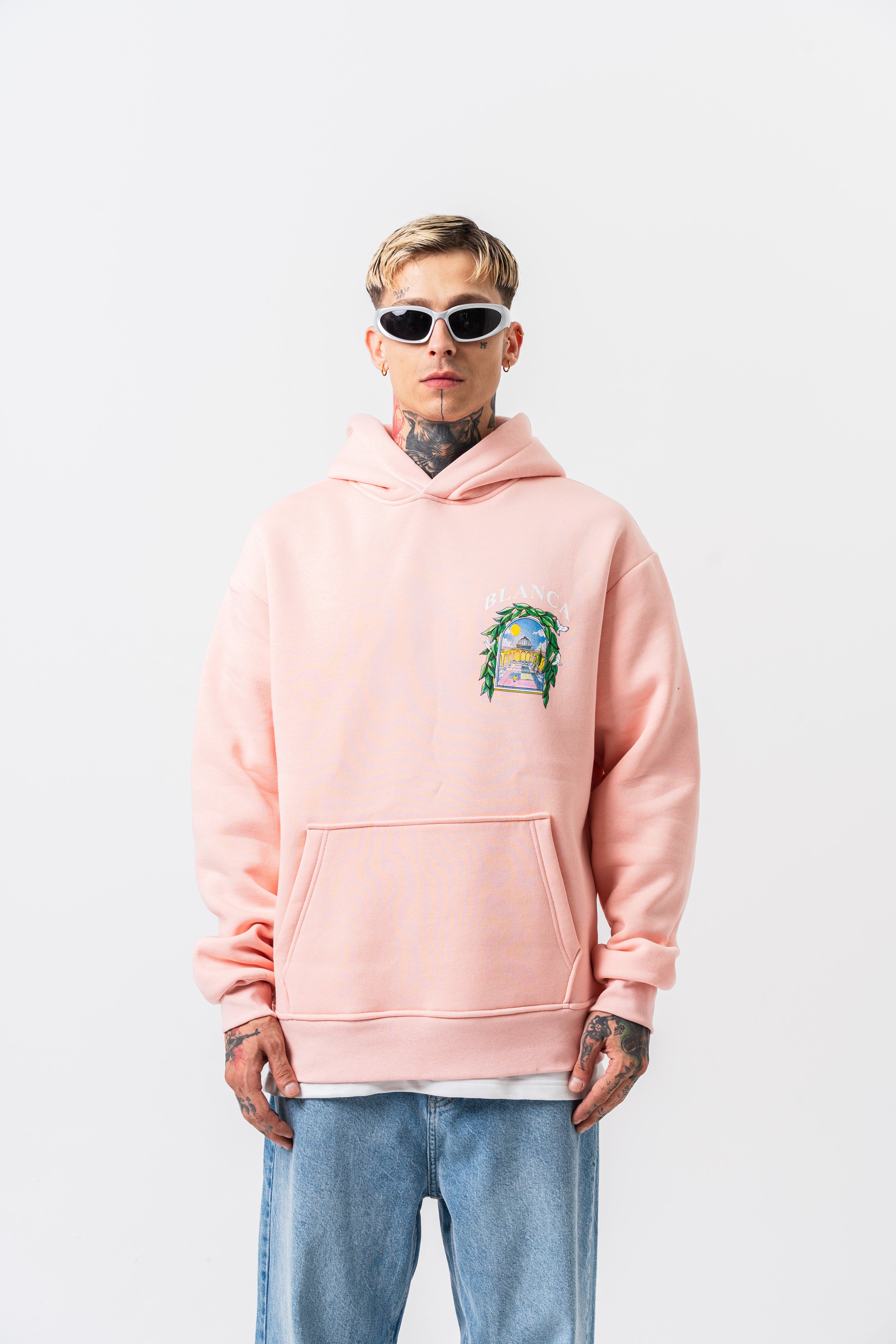 Sweat capuche BLANCA rose