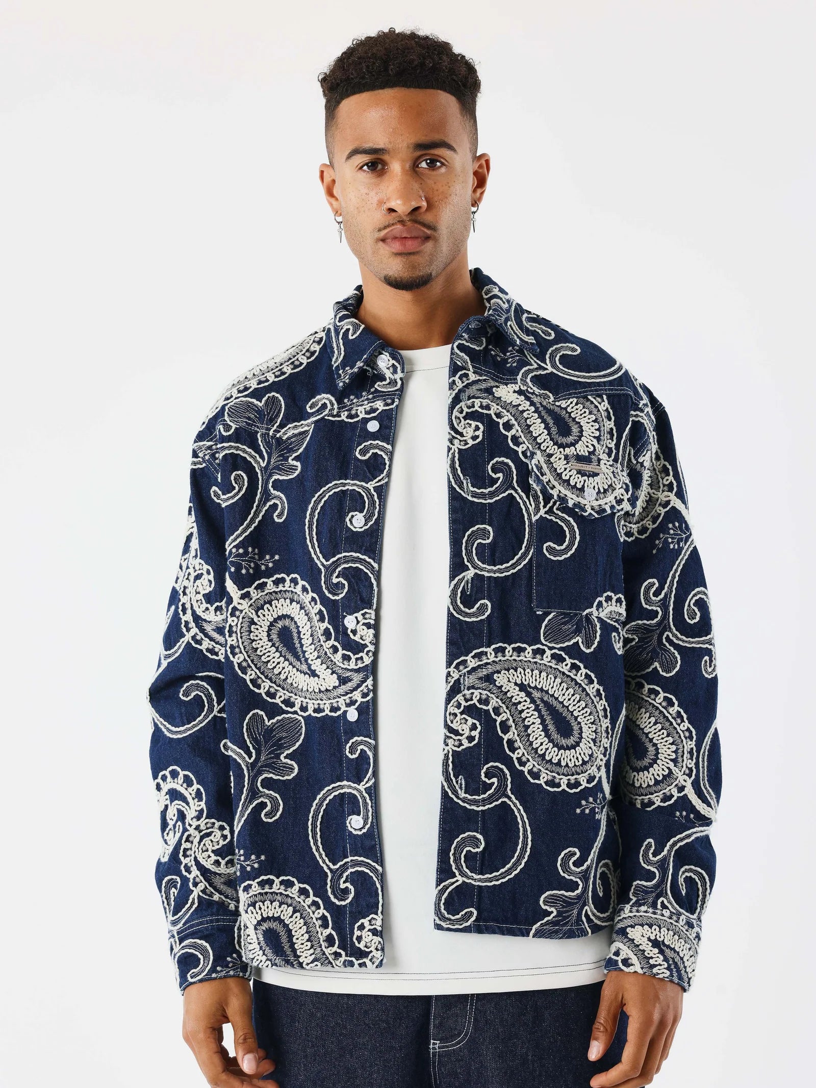 PXP - Veste en jean bandana brodée