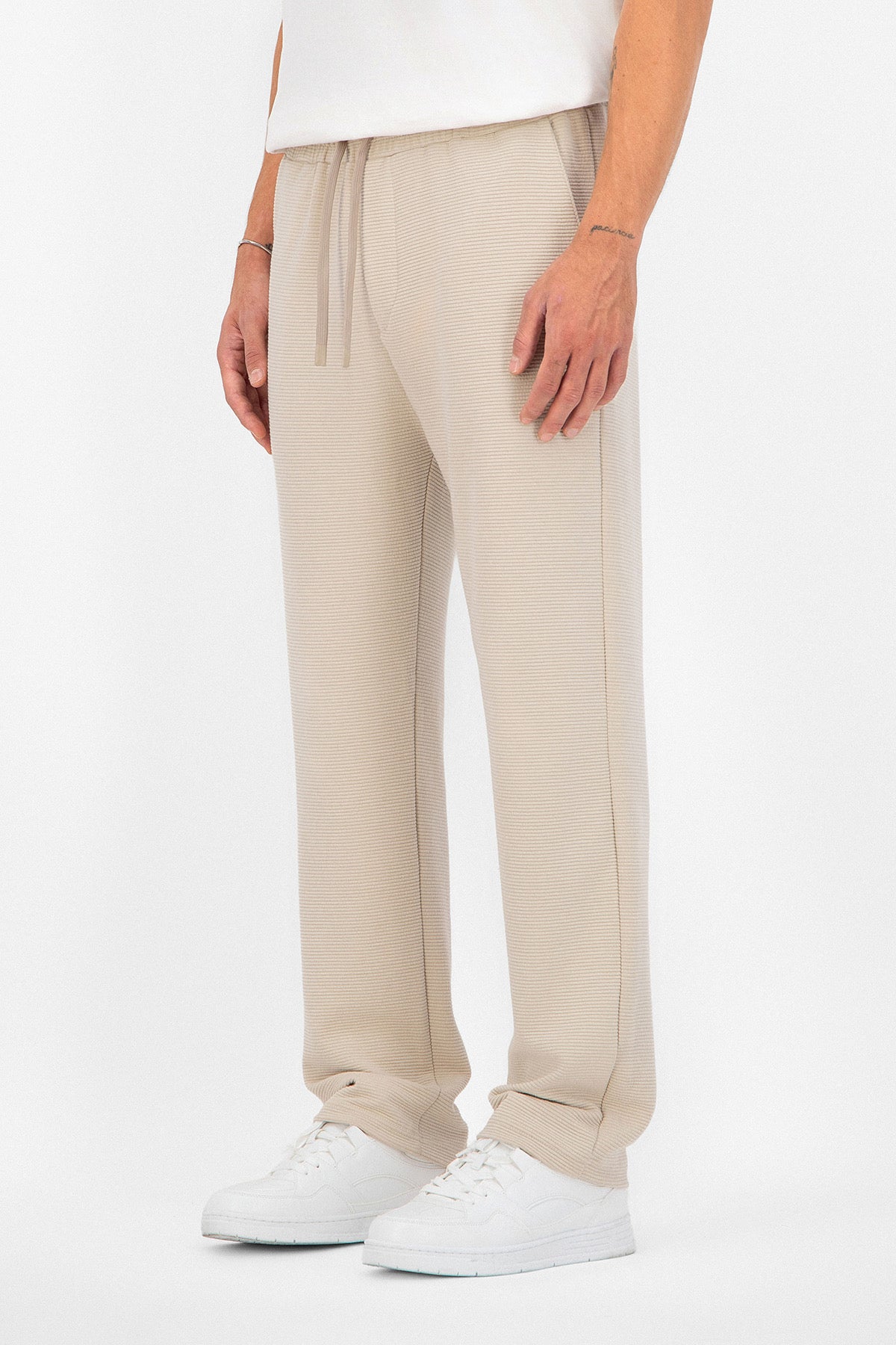 Pantalon texturé beige