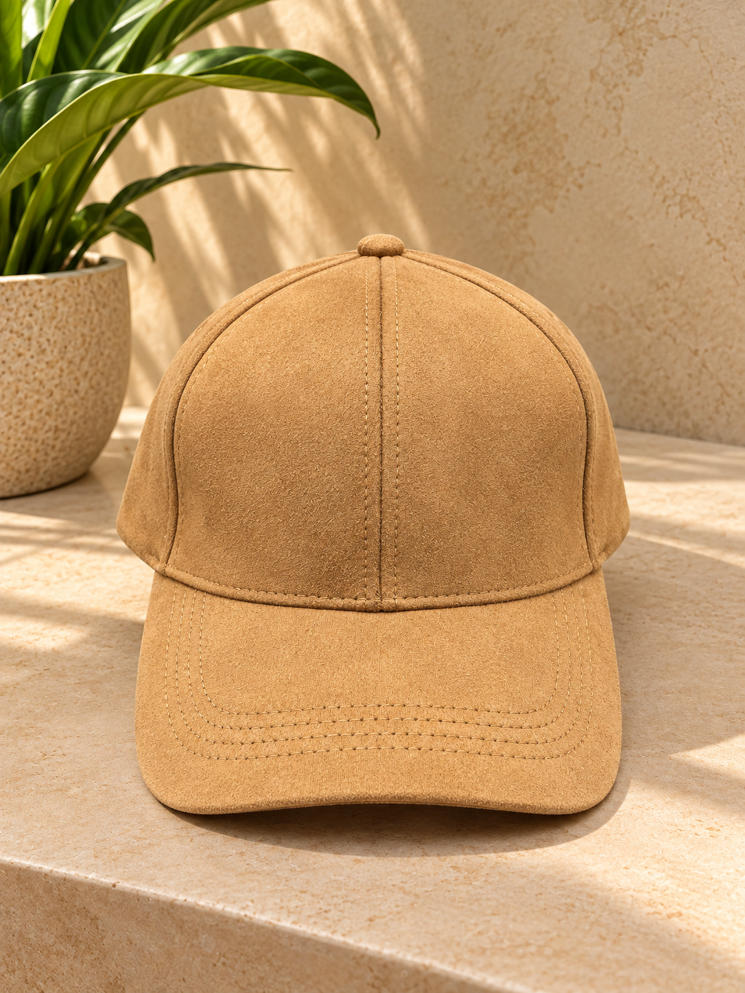 Casquette daim marron