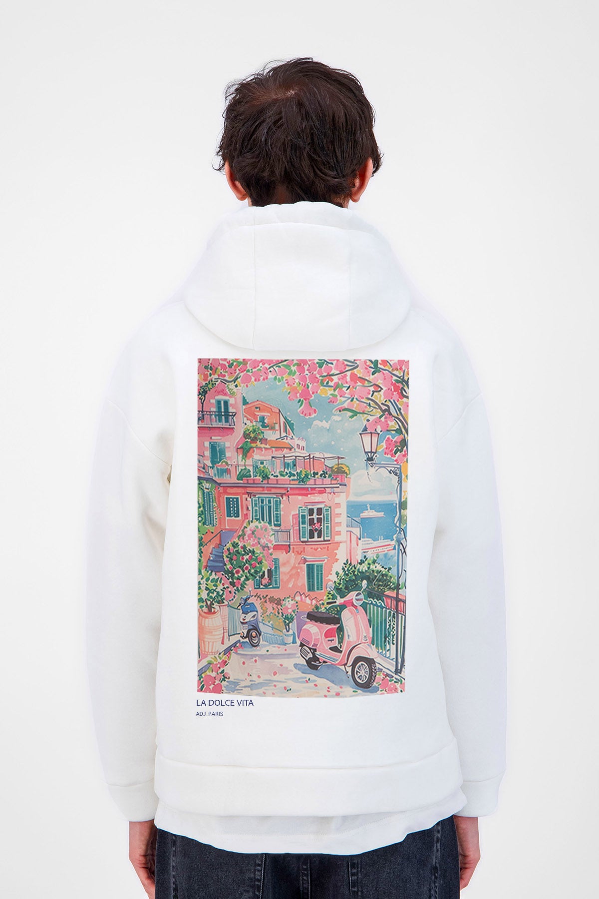 Sweat capuche blanc Dolce Vita