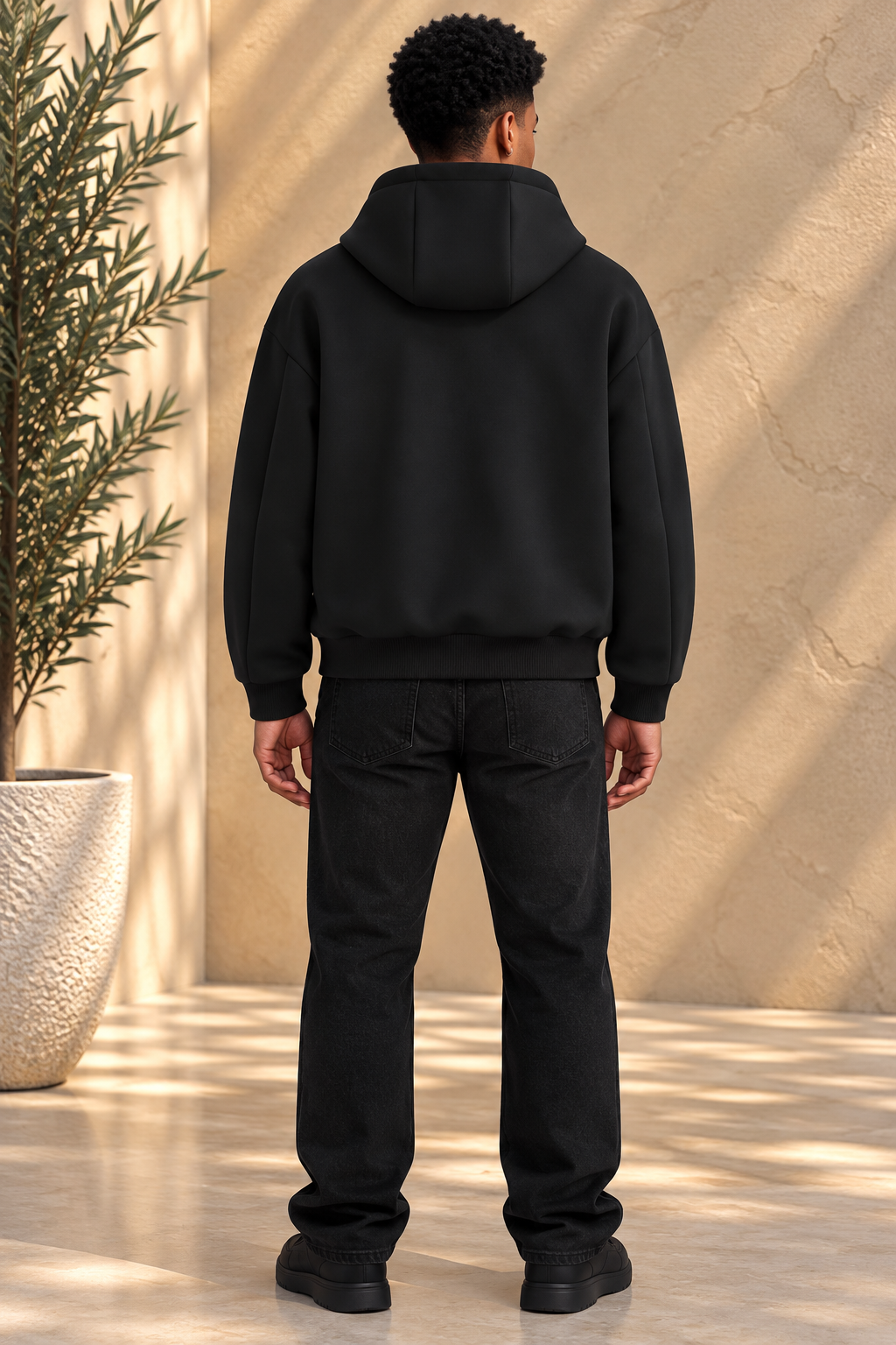 Veste bomber noire réversible nylon / Néoprène