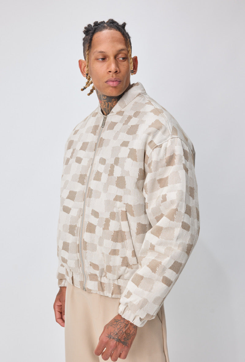 Veste motif beige