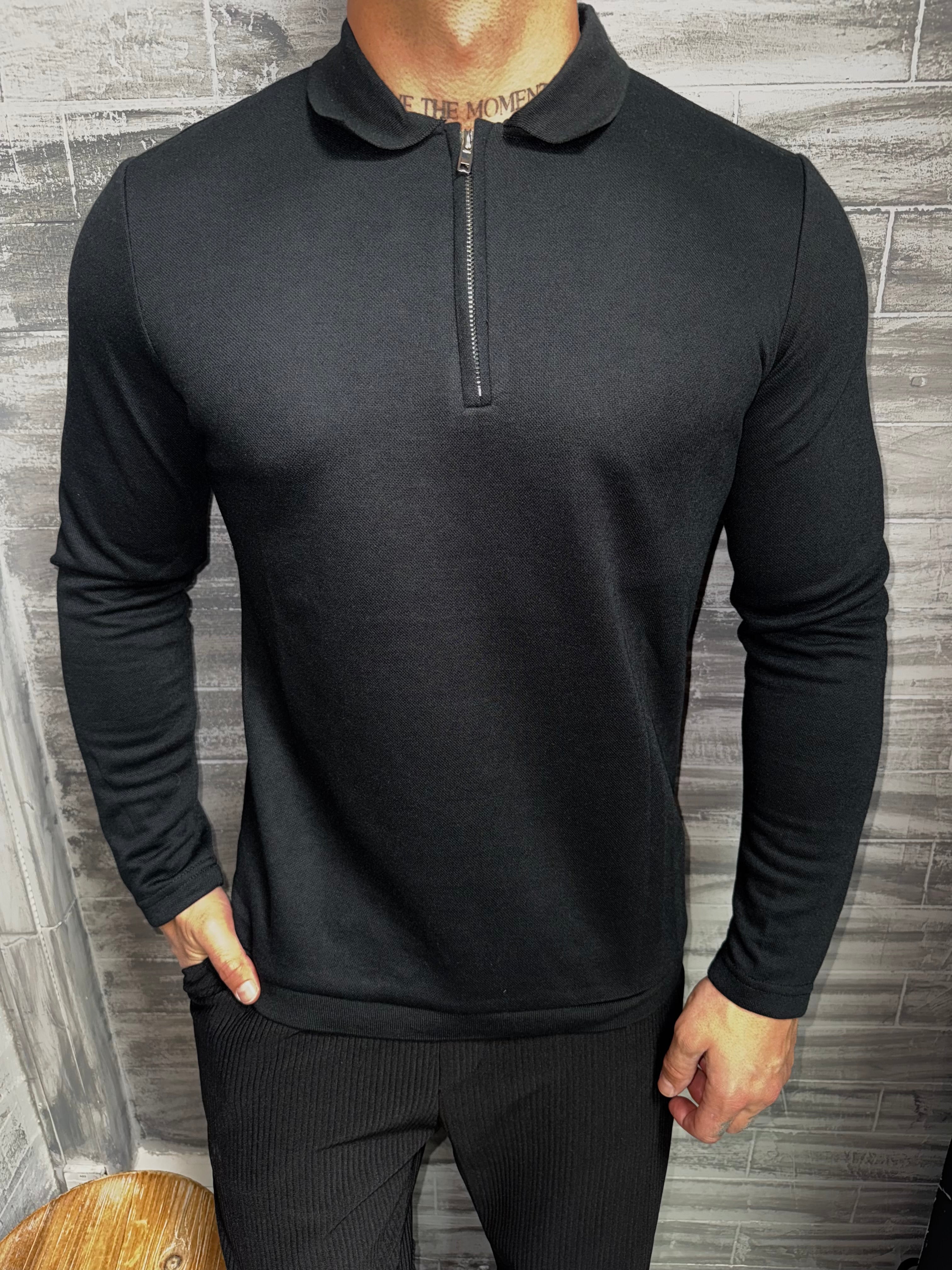 Pull zip noir cosy