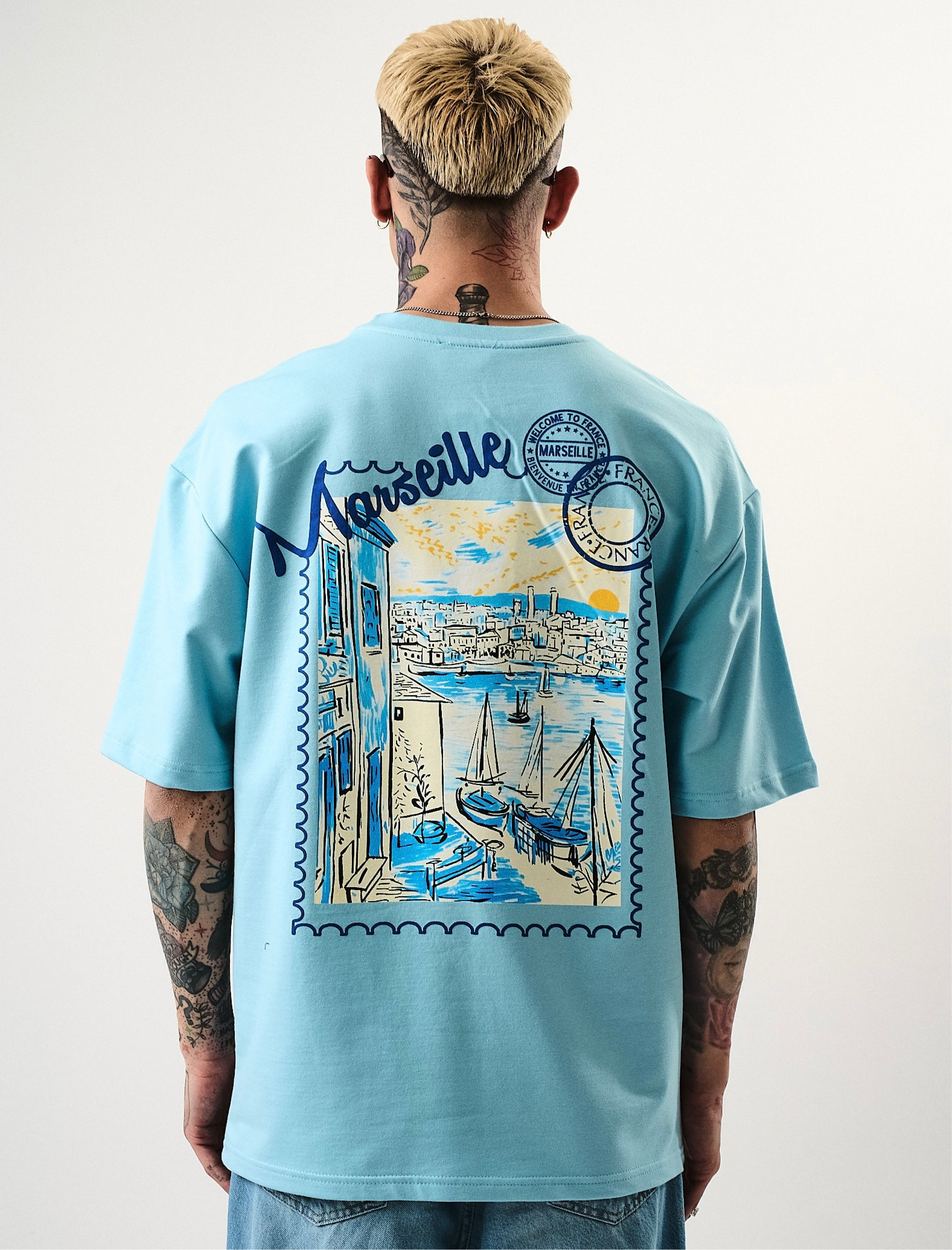 T-shirt Marseille bleu