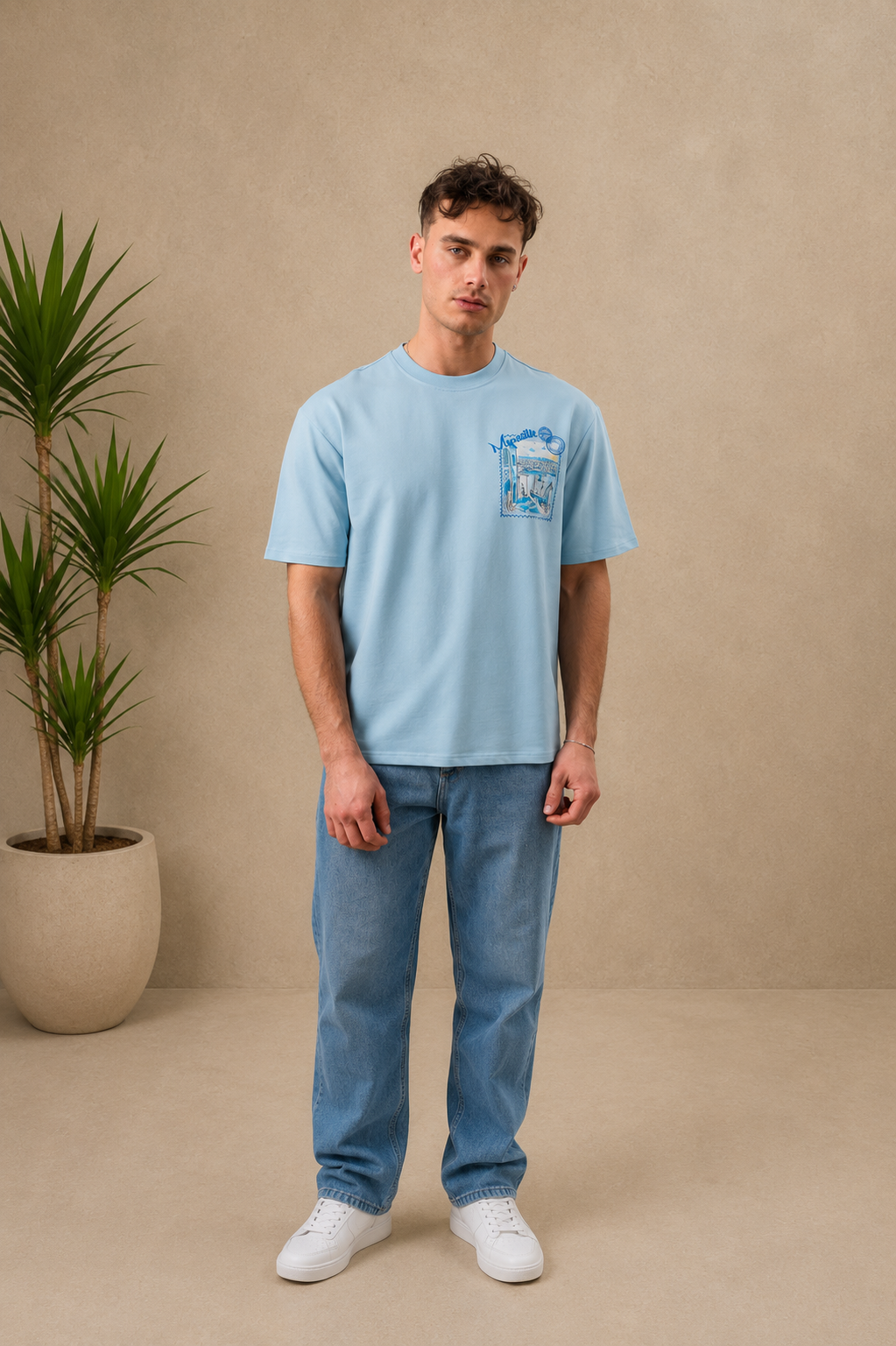 T-shirt Marseille bleu
