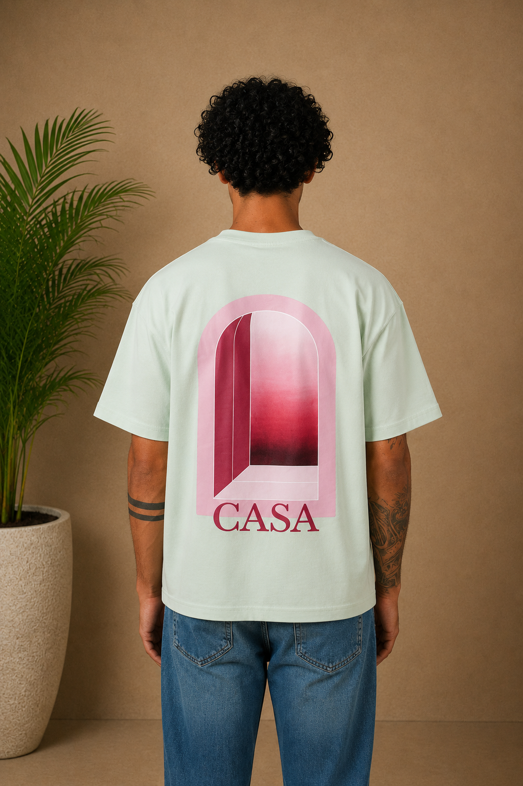T-Shirt Casa Mint / rouge