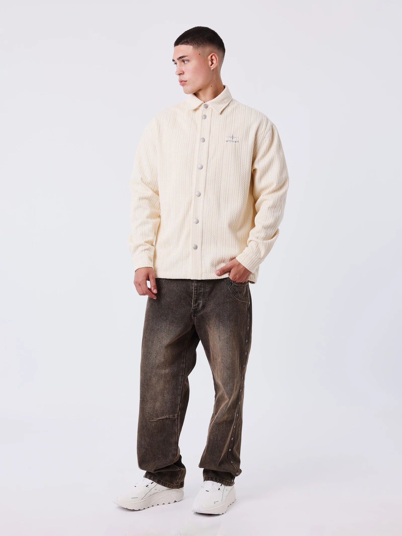 PXP - Surchemise texturée beige