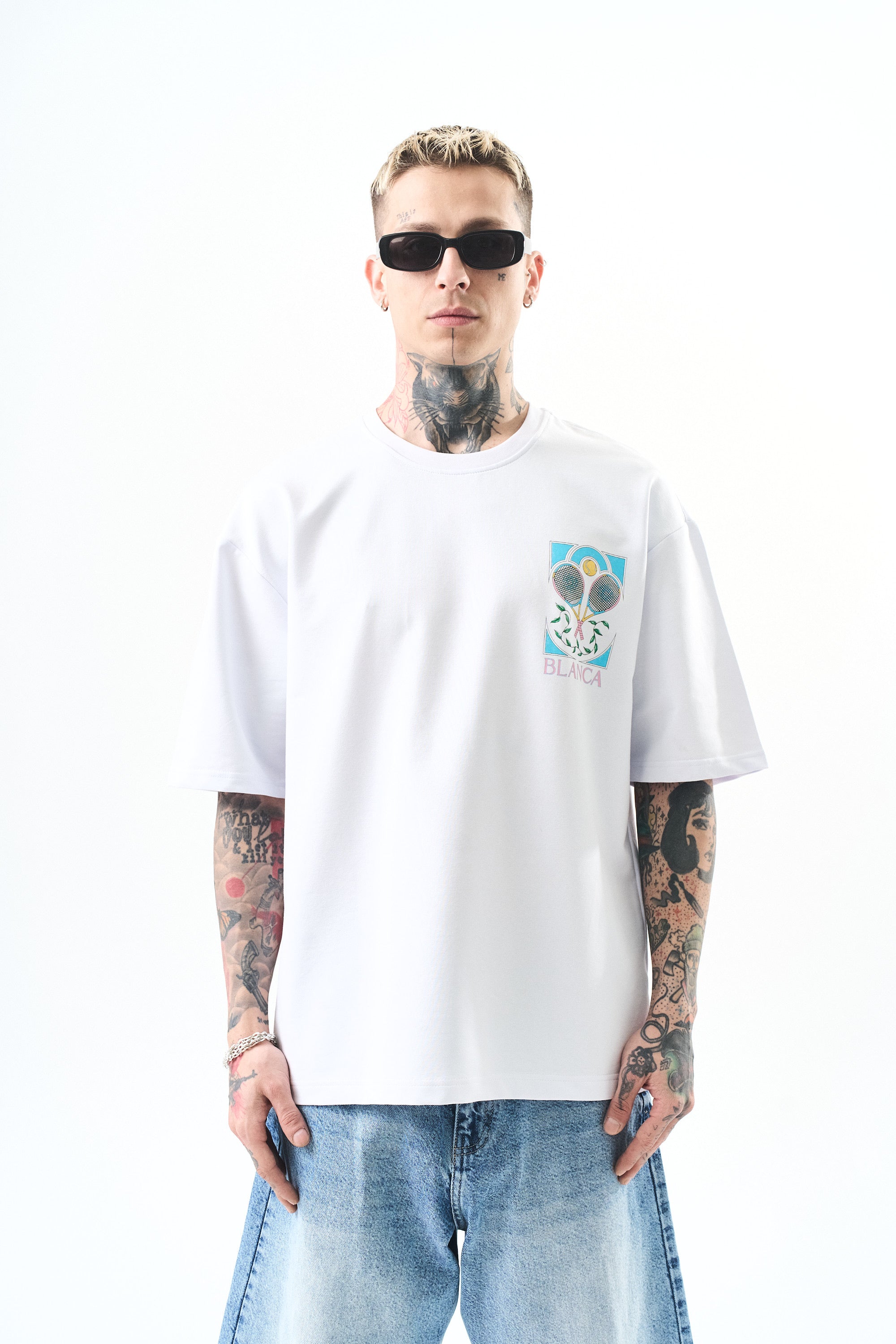 T-shirt Blanca raquette blanc