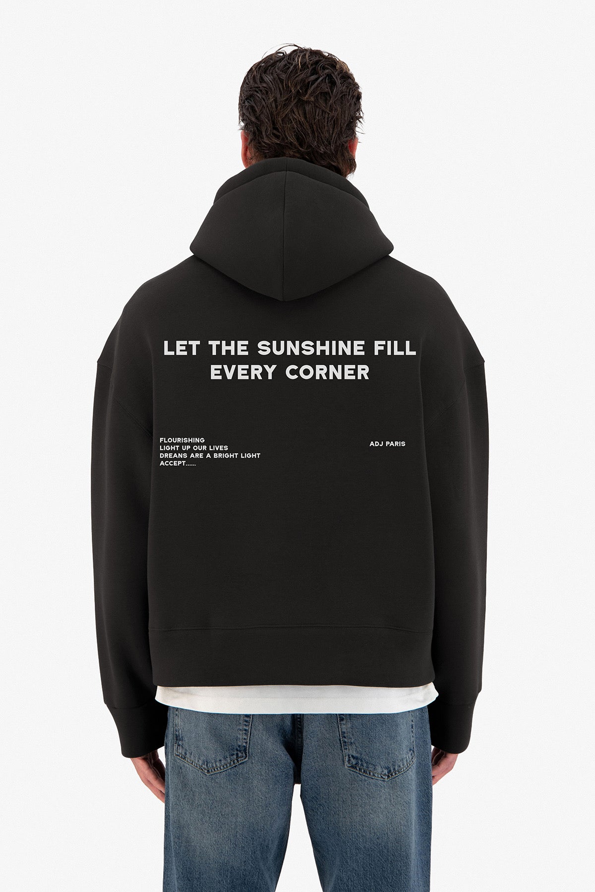 Sweat capuche noir Sunshine