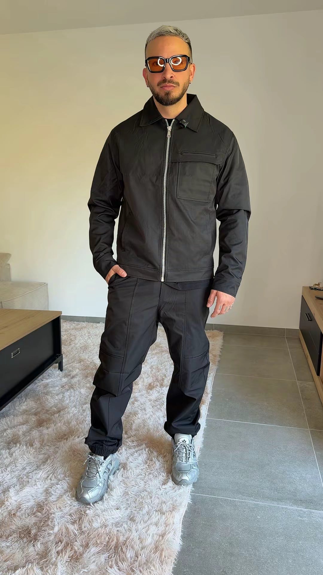 Ensemble zip imper noir