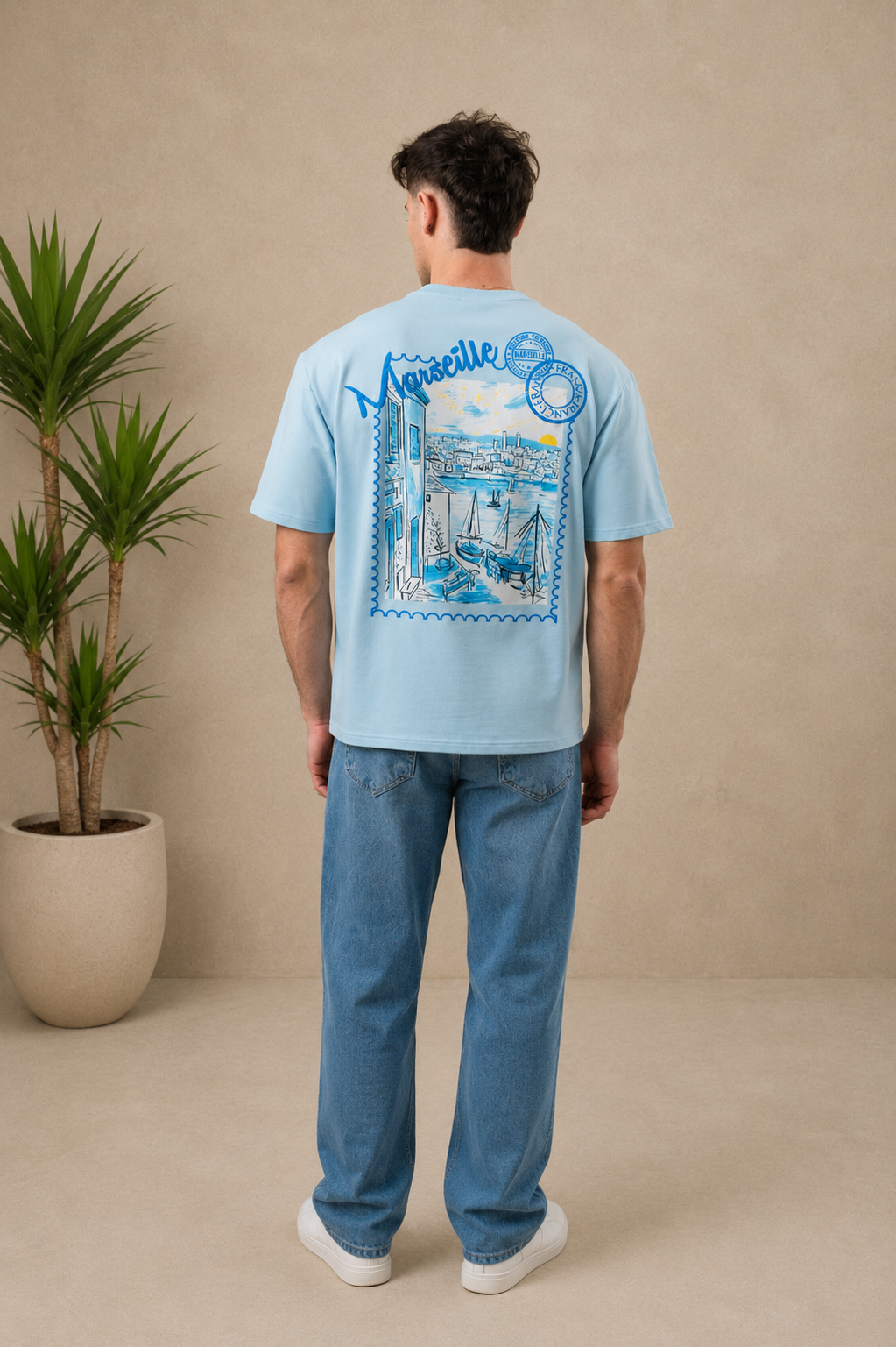 T-shirt Marseille bleu
