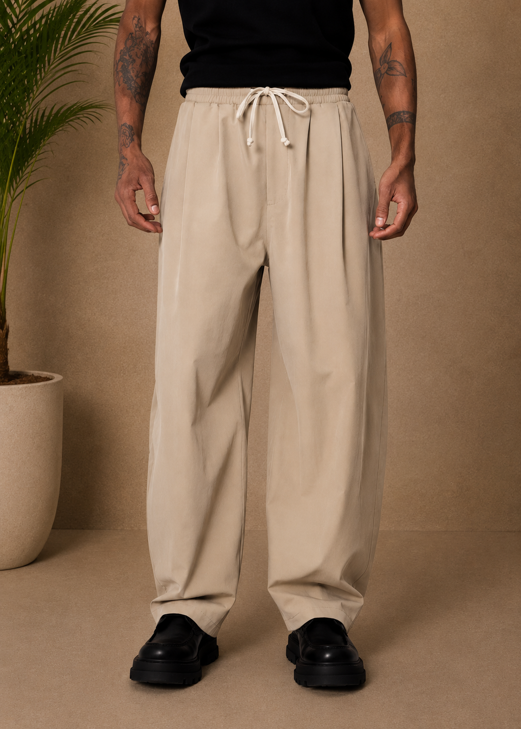 Pantalon ballon beige