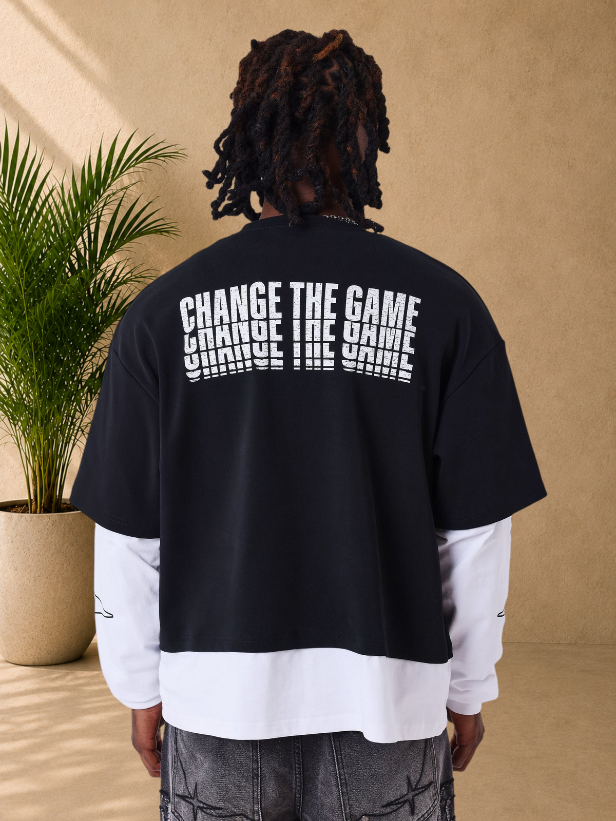 PXP - T-SHIRT MANCHE LONGUE CHANGE THE GAME NOIR