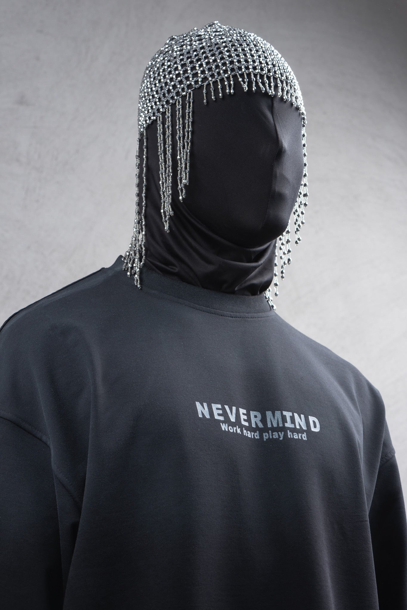 T-shirt Oversize Nevermind noir