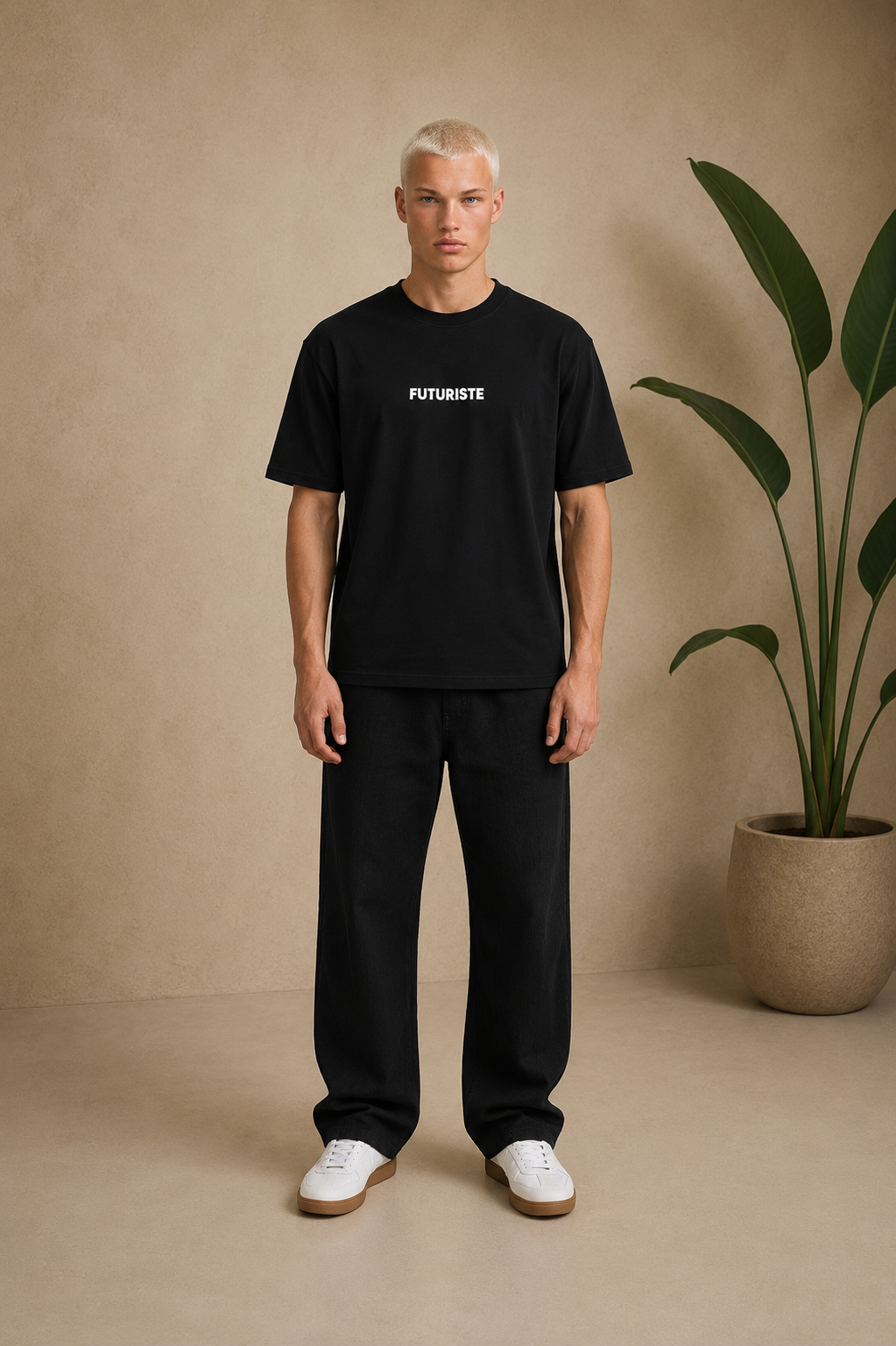 T-Shirt ART futuriste noir