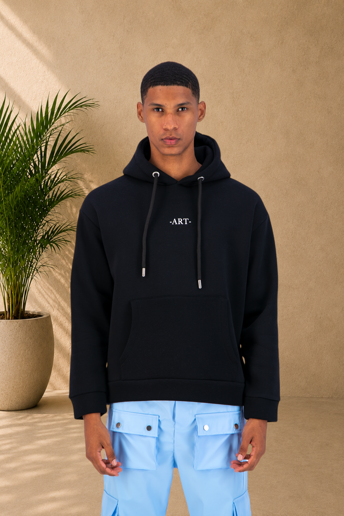 Sweat capuche noir Van Gogh