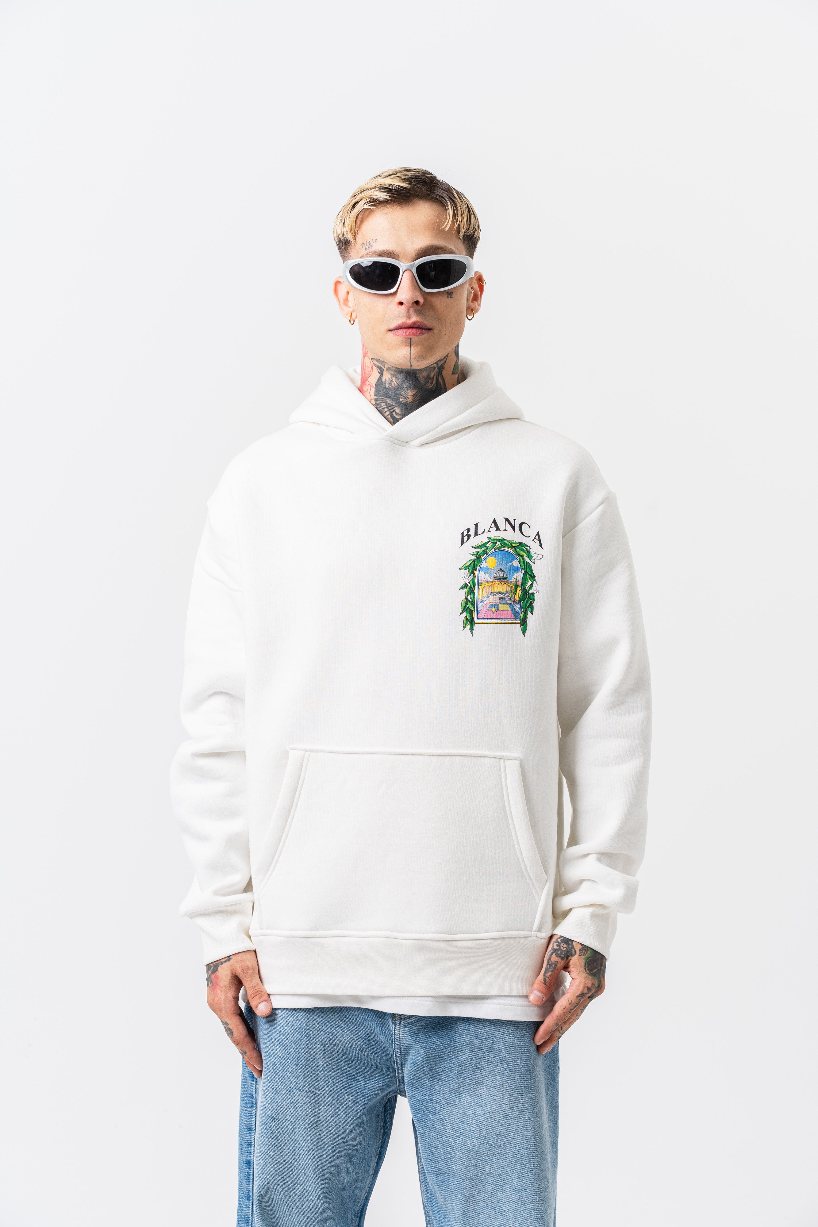 Sweat capuche BLANCA blanc