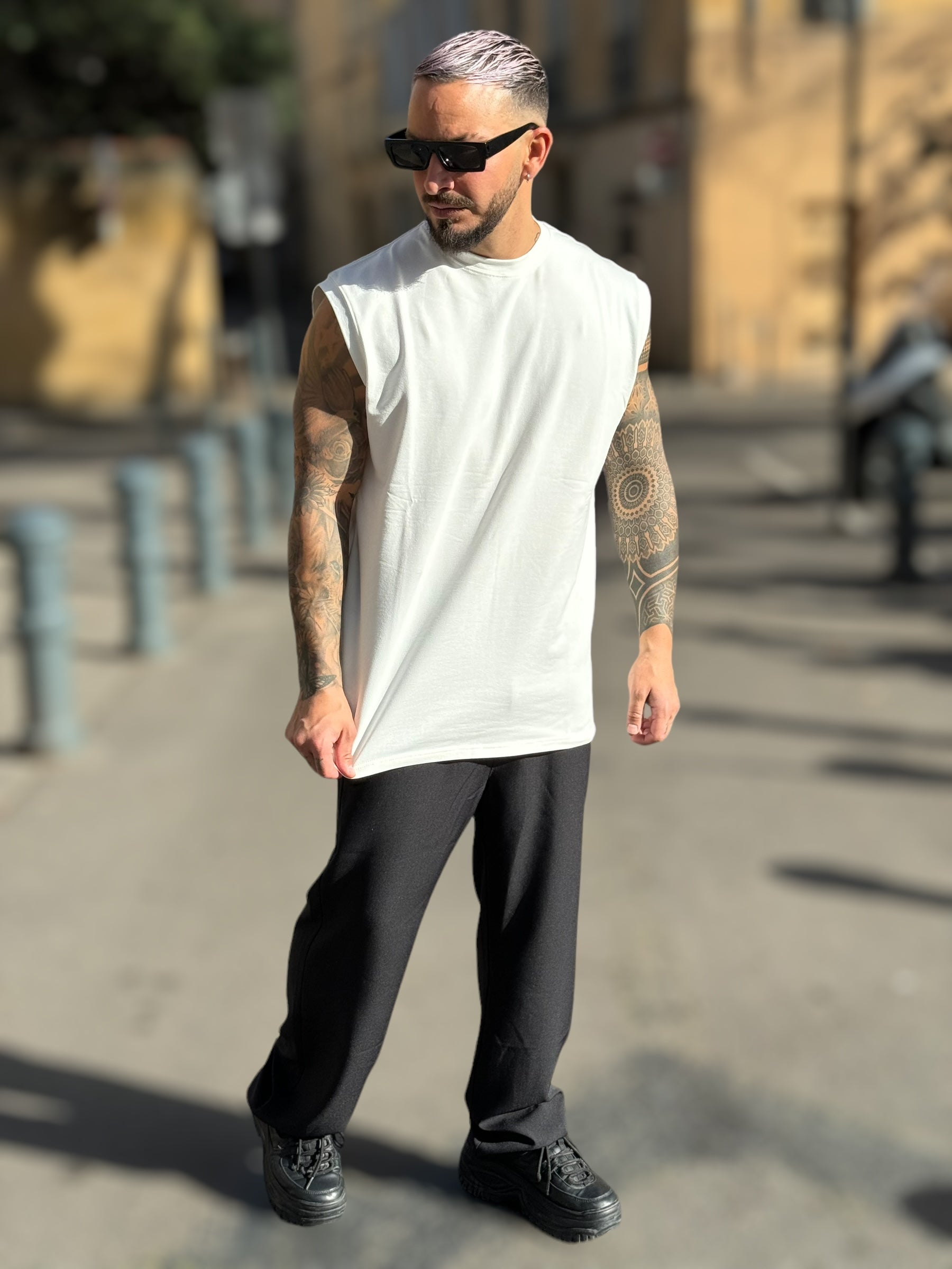 T-shirt Débardeur blanc