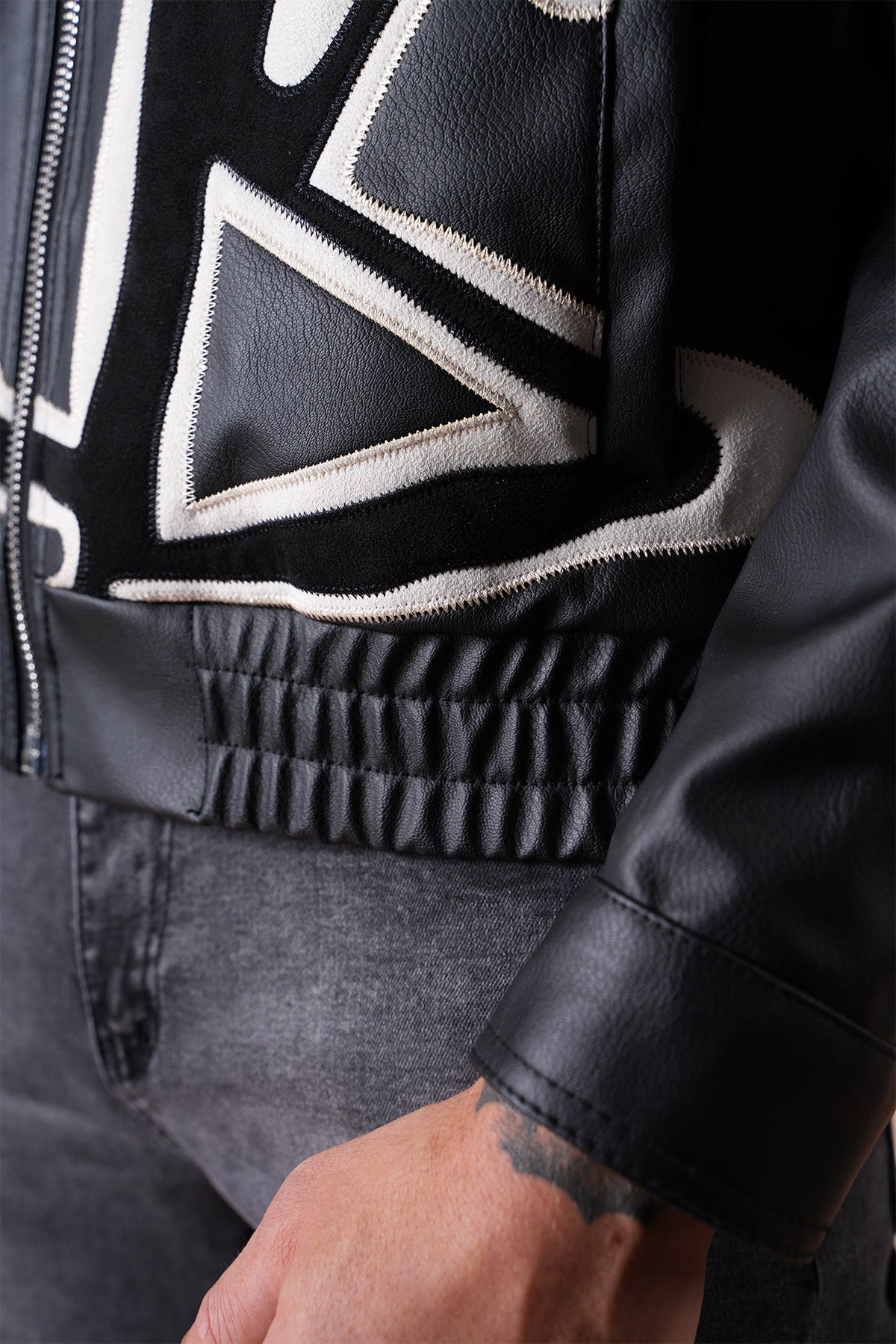 Veste Simili cuir Alpha noir