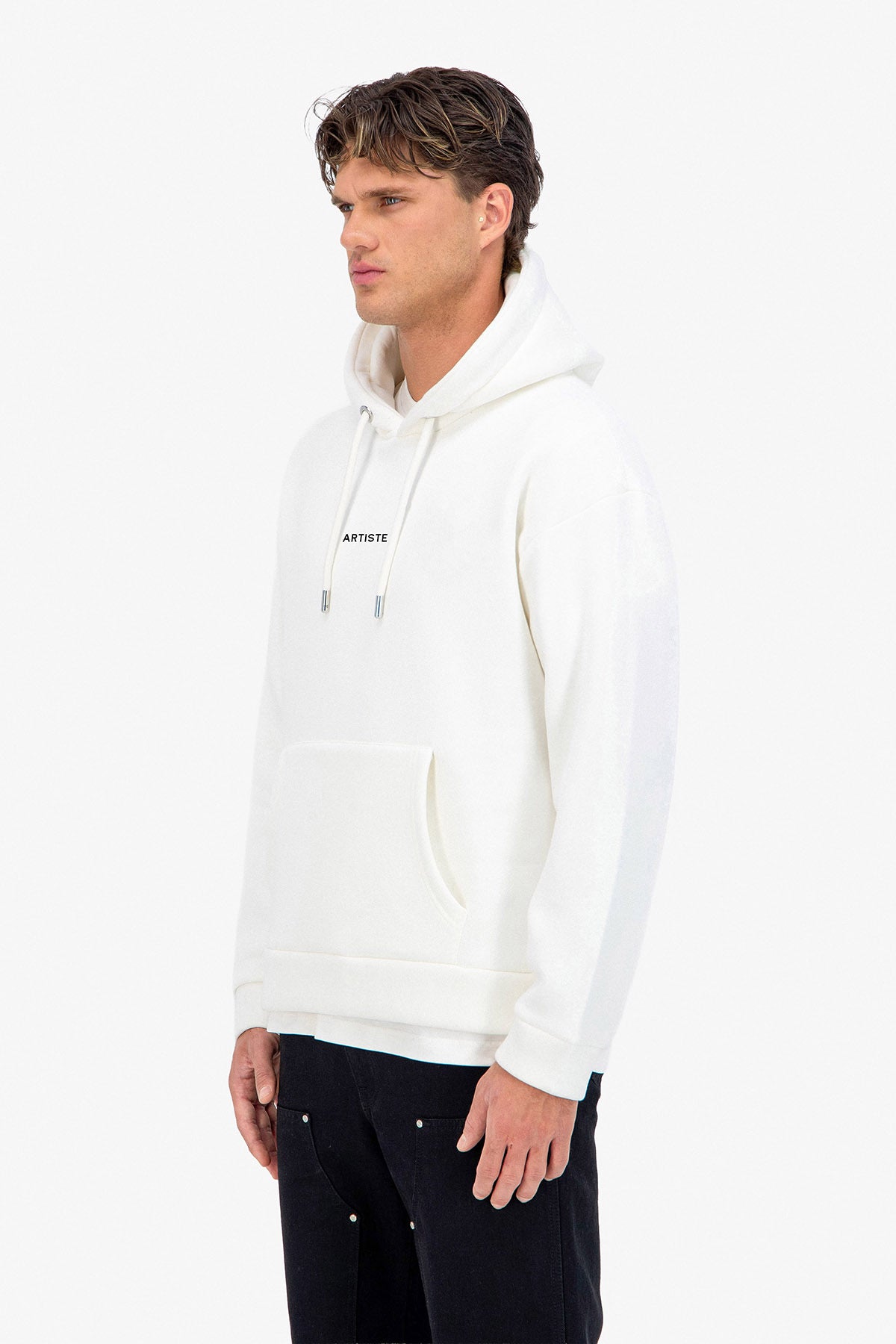 Sweat capuche blanc ART