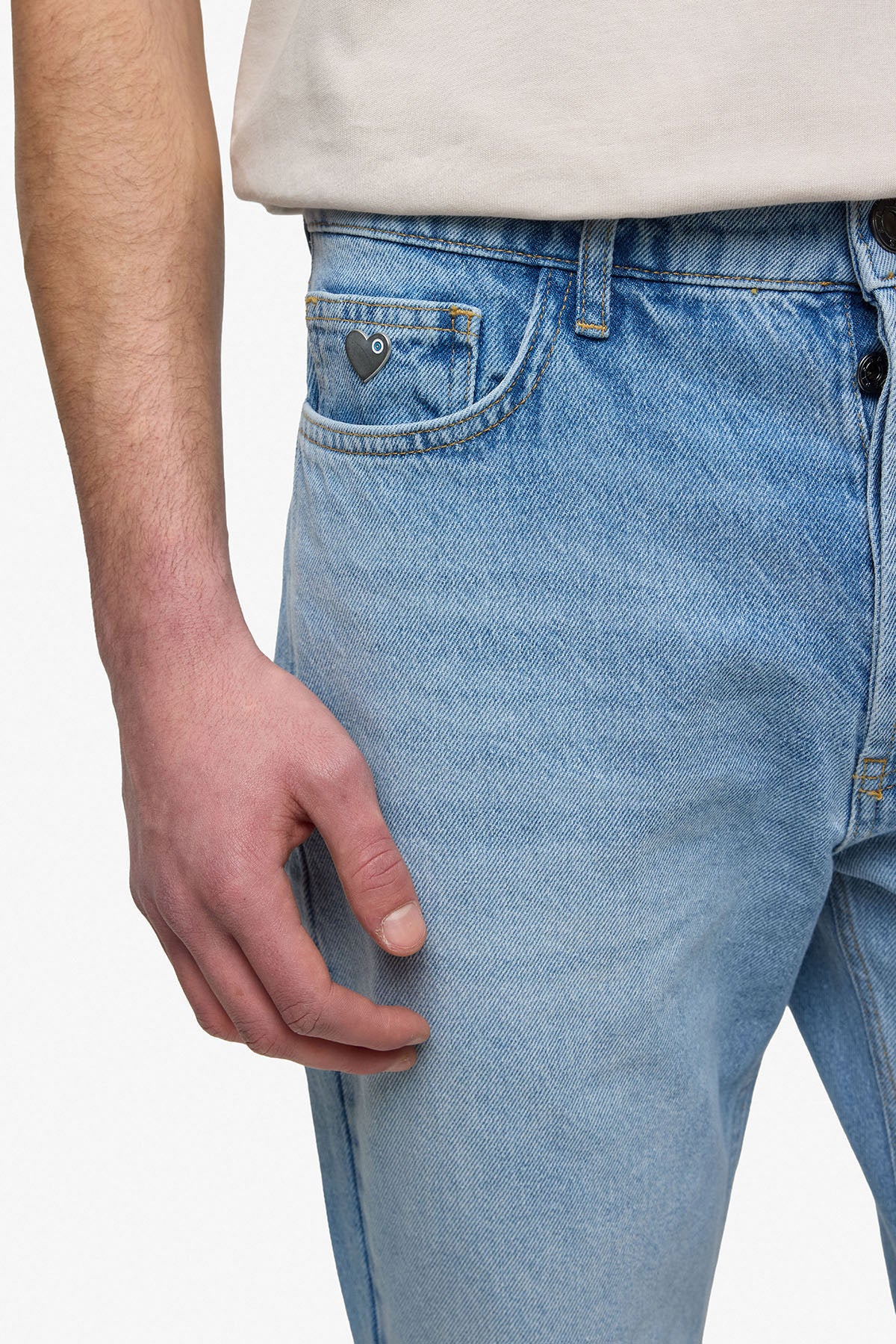 Flare Jean coeur bleu