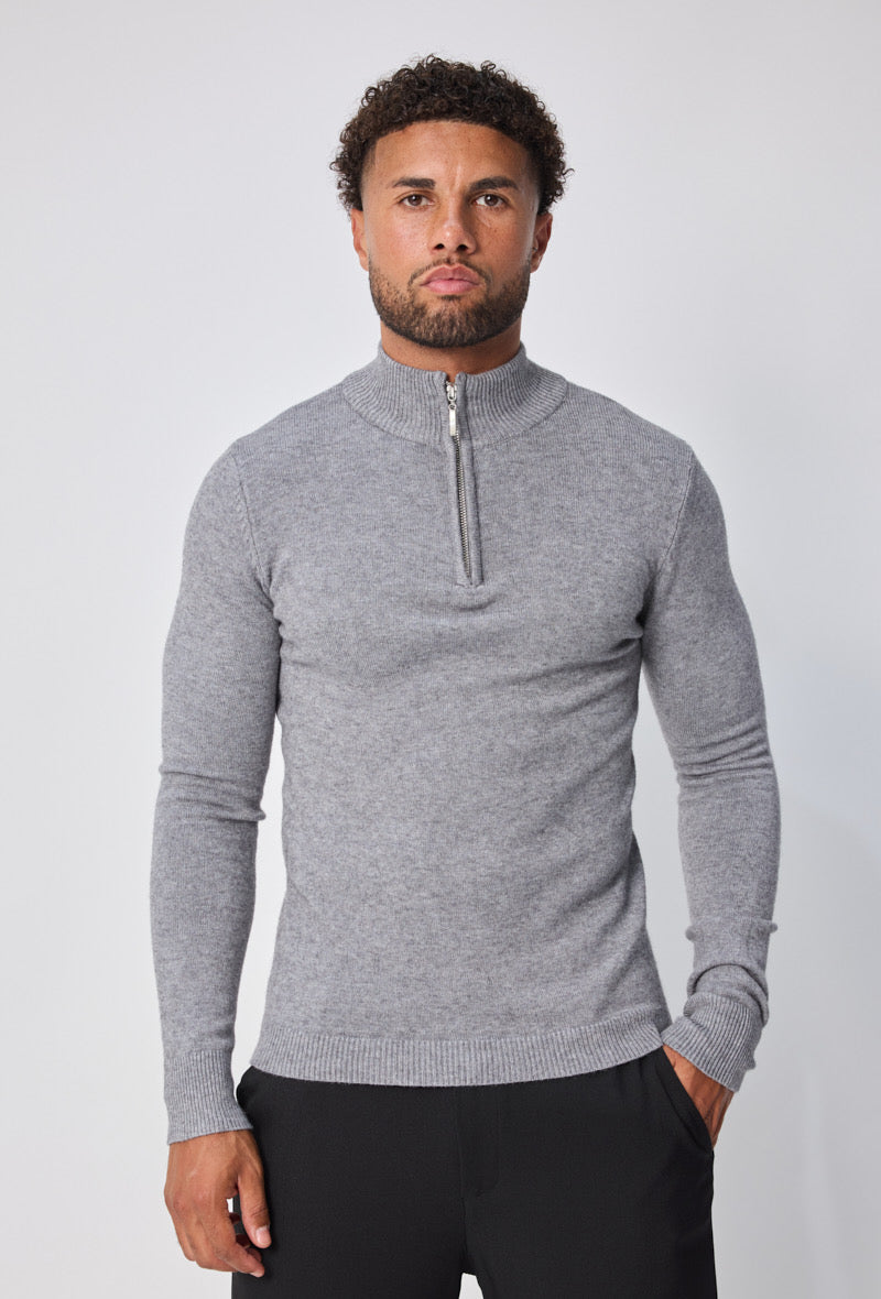 Pull zip gris