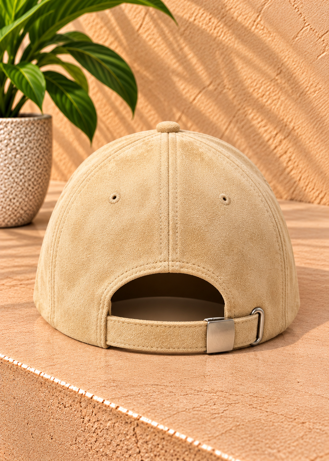 Casquette C daim beige