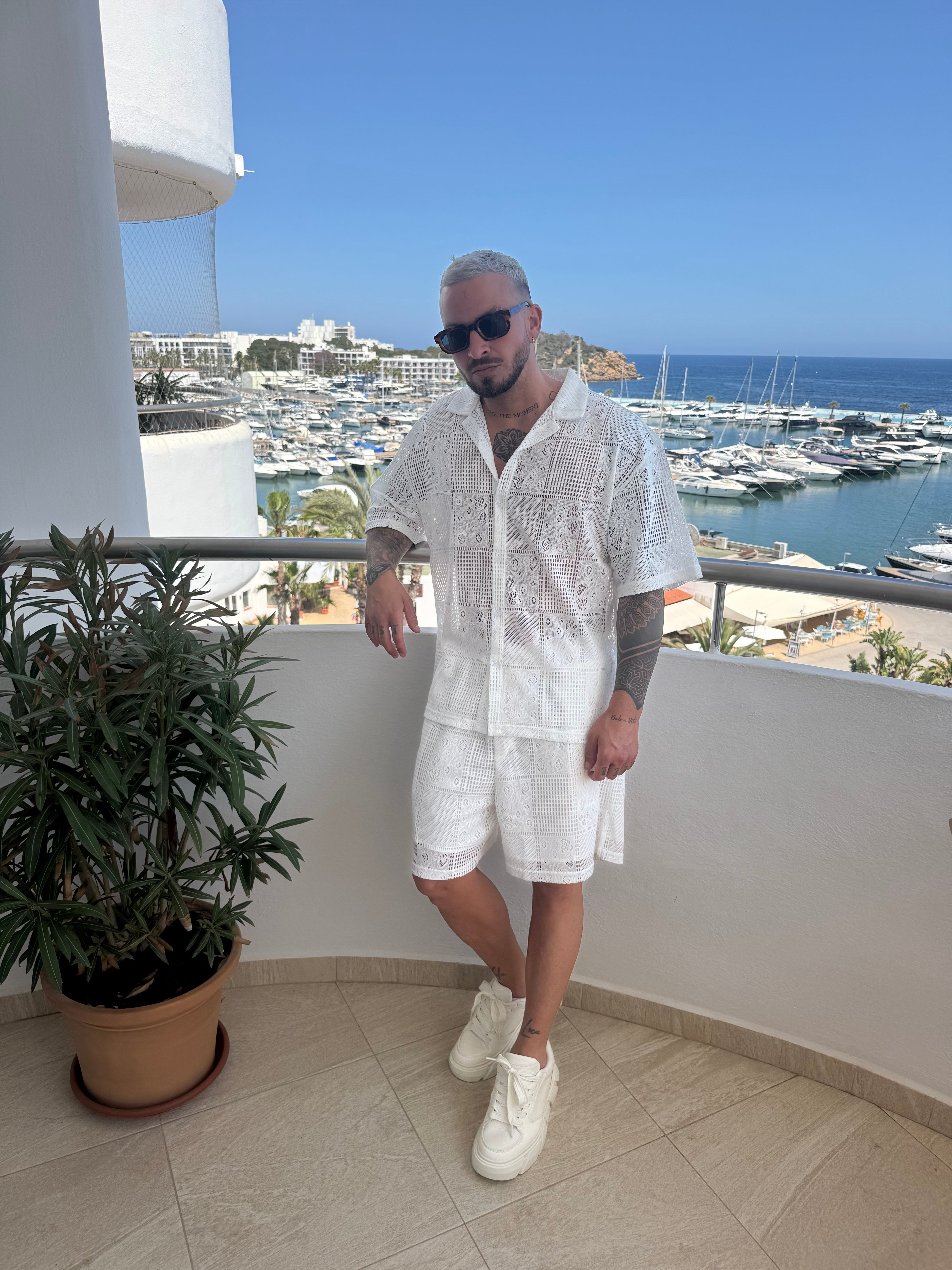 Ensemble Ibiza maille blanc