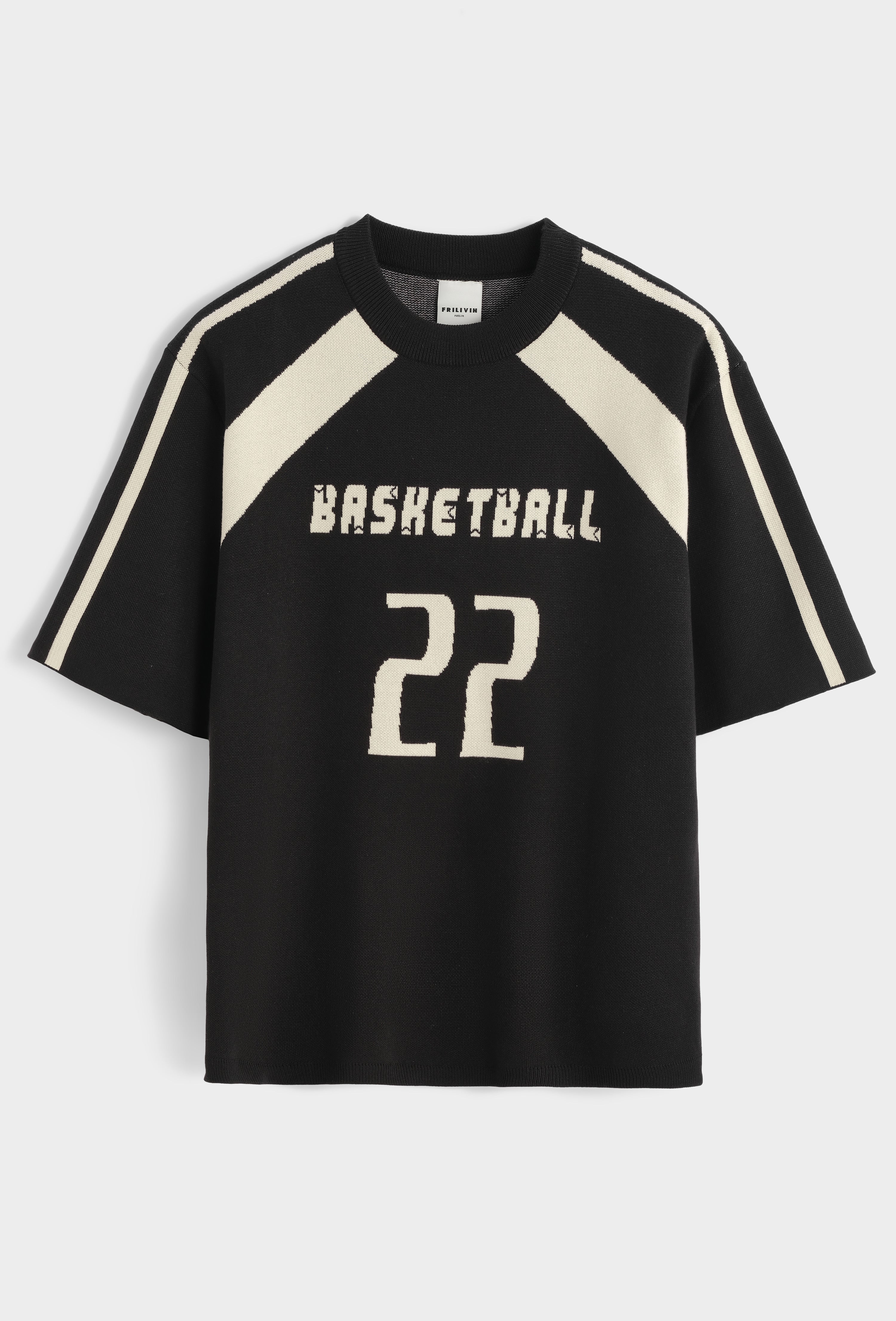 T-shirt épais noir Basketball