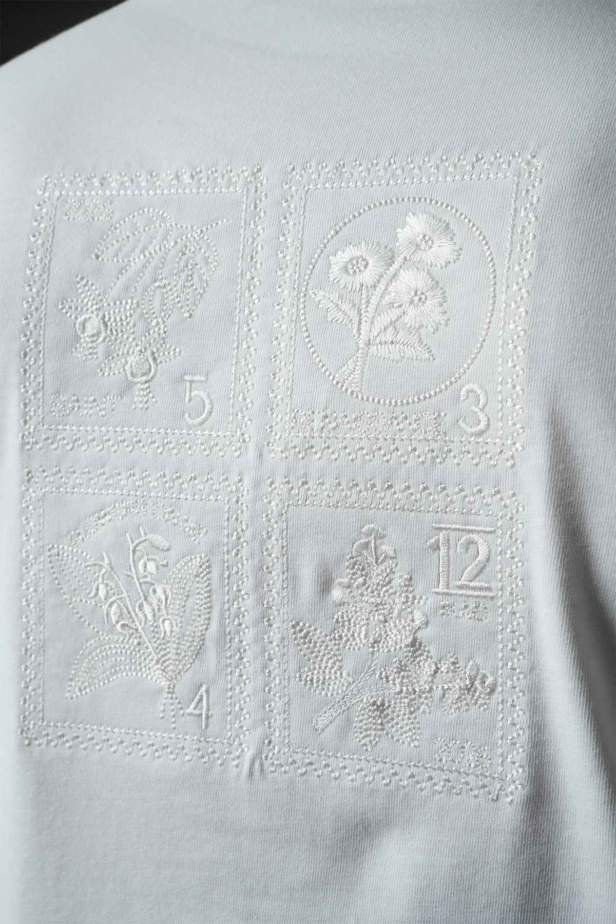 T-Shirt blanc motif brodé