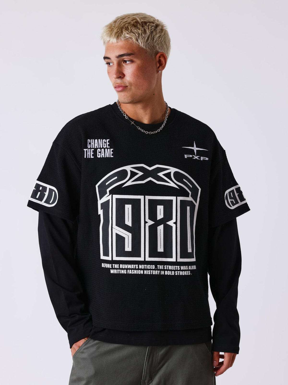 PXP - T-SHIRT MANCHE LONGUE  MATCHDAY NOIR