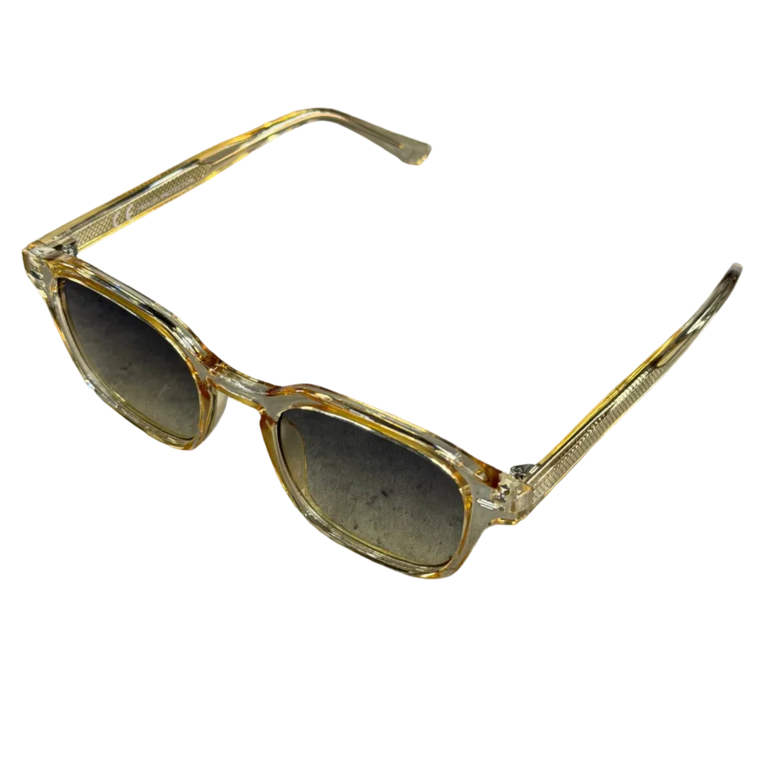 Lunette Dubaï fumée jaune monture beige