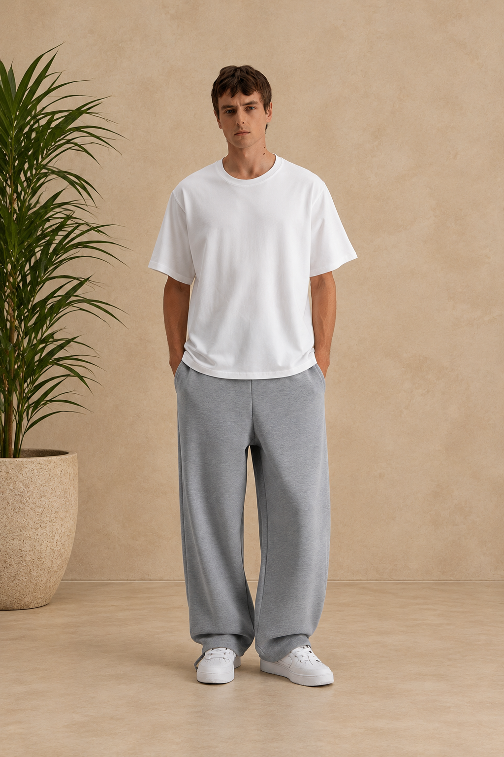 Pantalon jogg loose gris