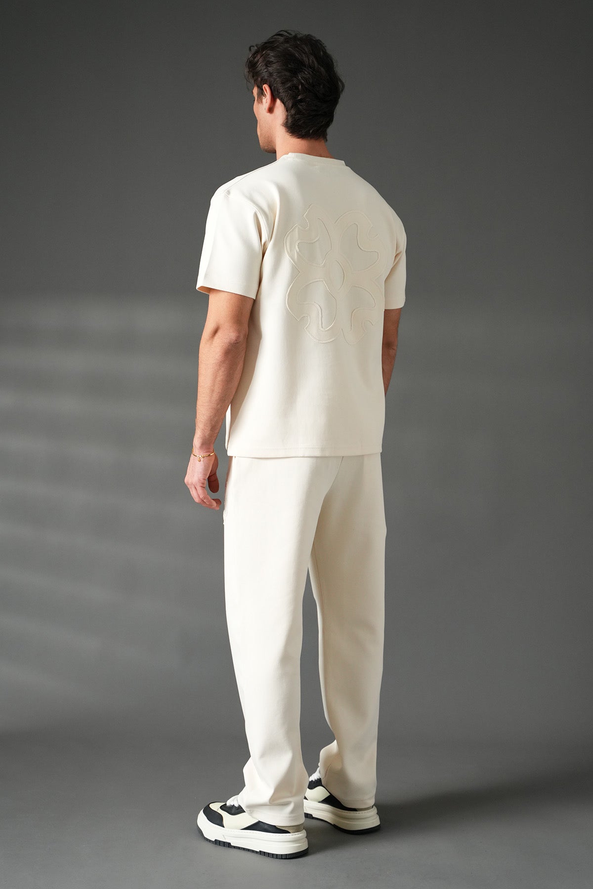 Ensemble T-shirt + pant beige trèfle