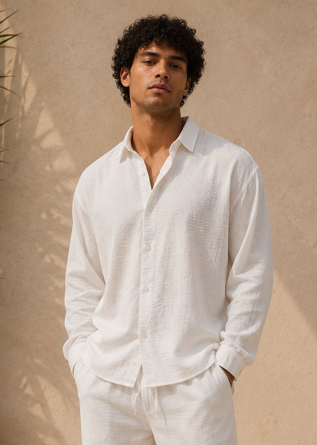 Chemise manches longues blanche