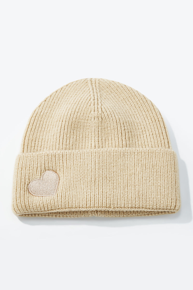 Bonnet coeur beige