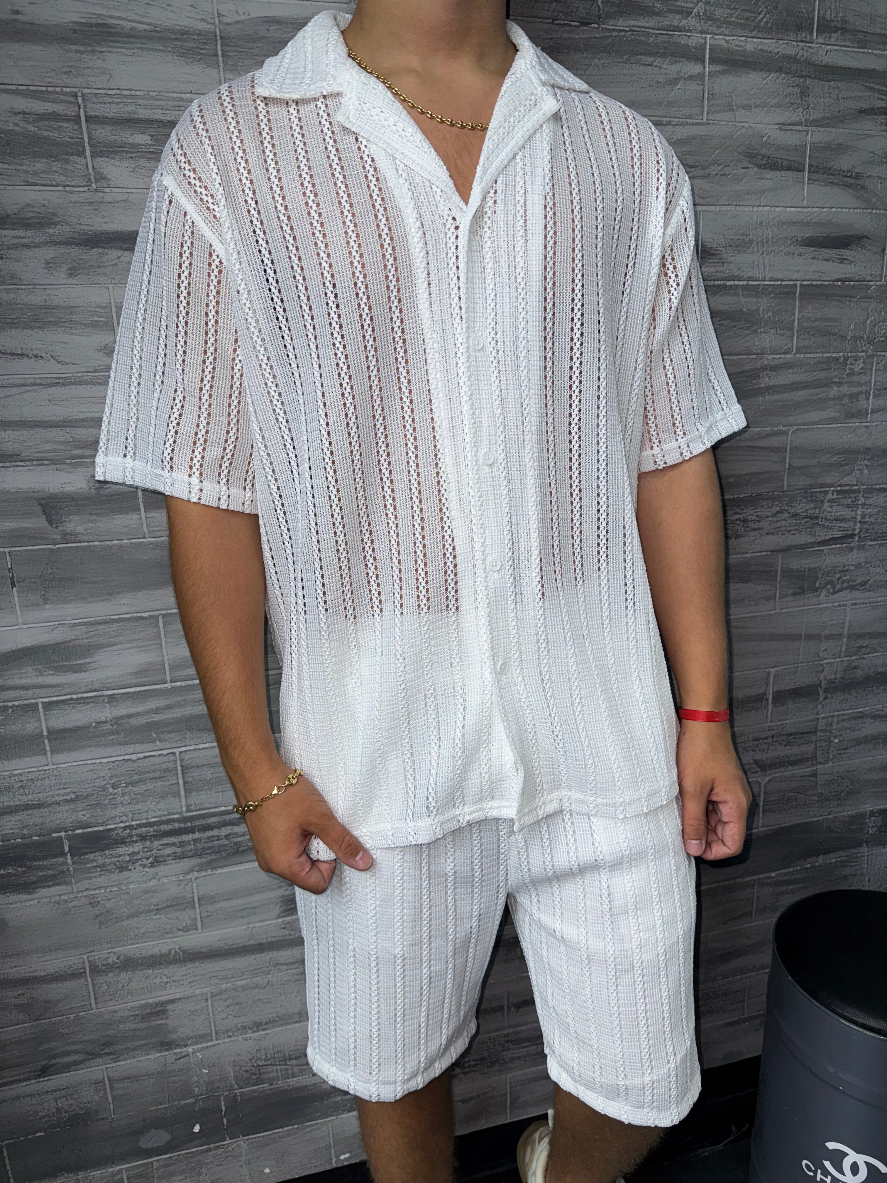 Ensemble Madrid short + chemise blanc