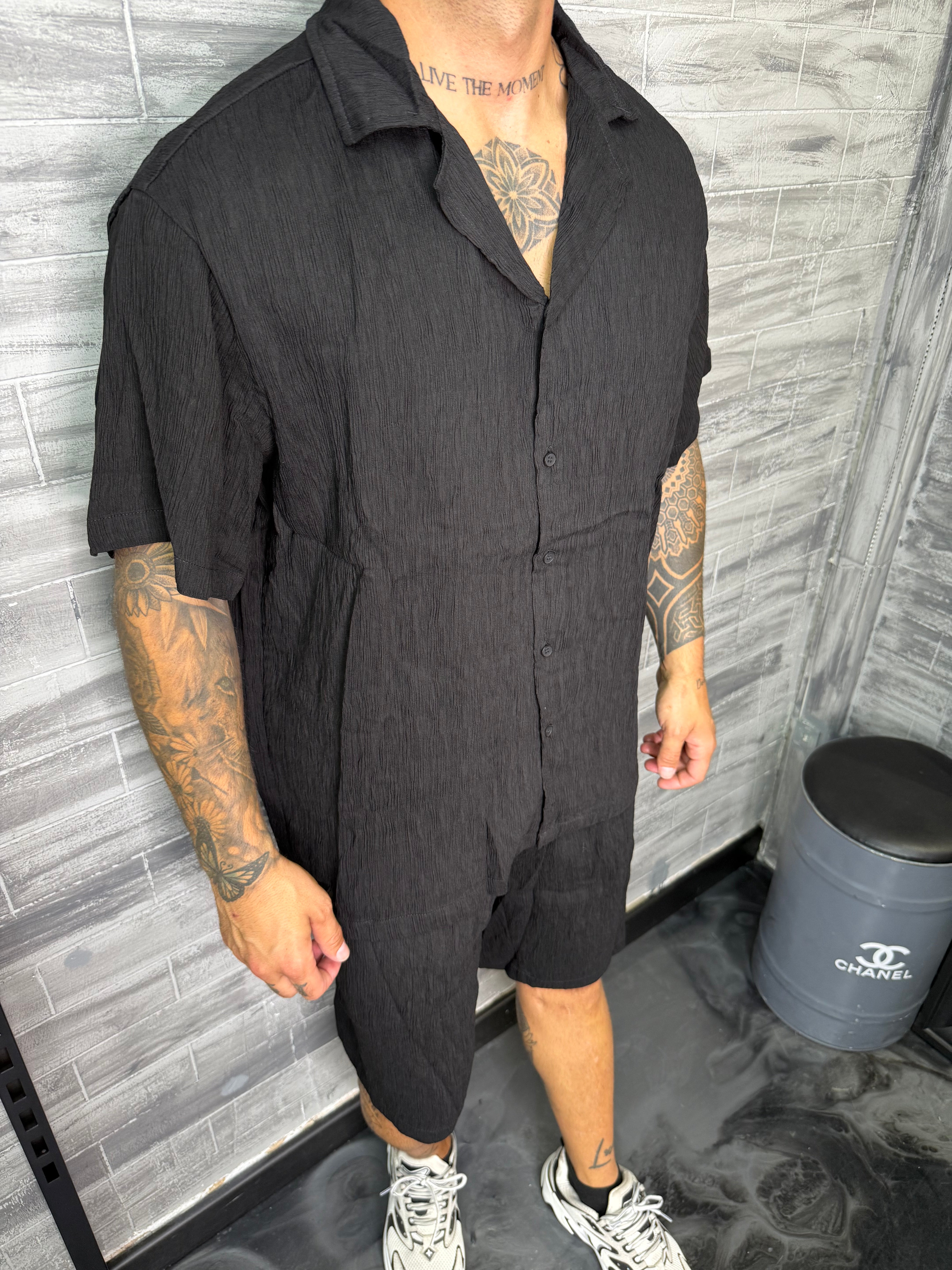 Ensemble Berlin short + chemise noir