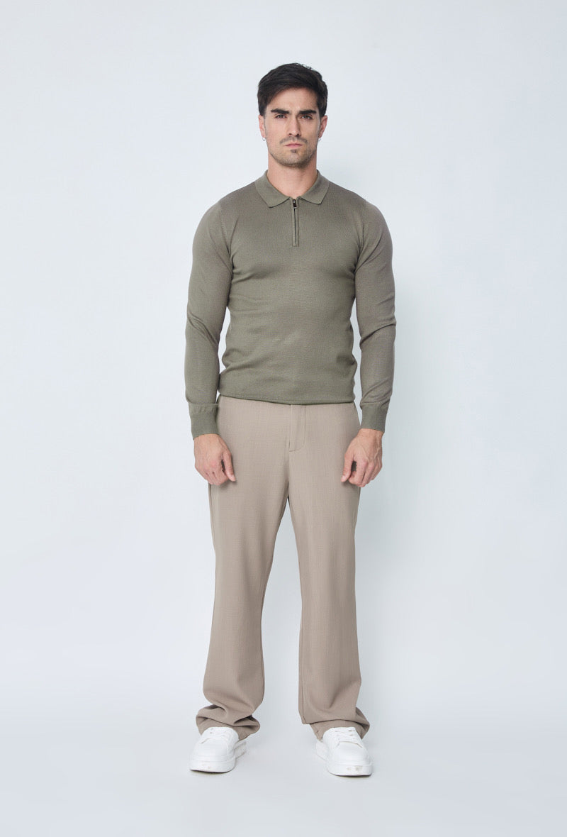 Pantalon marron coupe droite