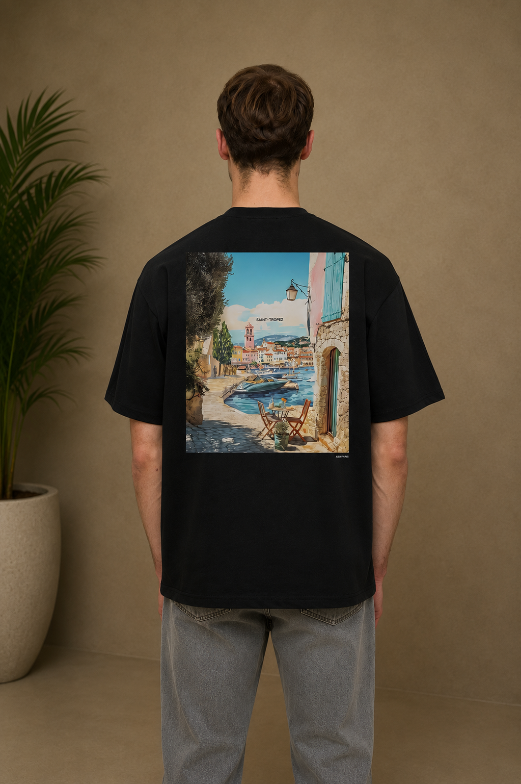 T-shirt ADJ French Riviera noir