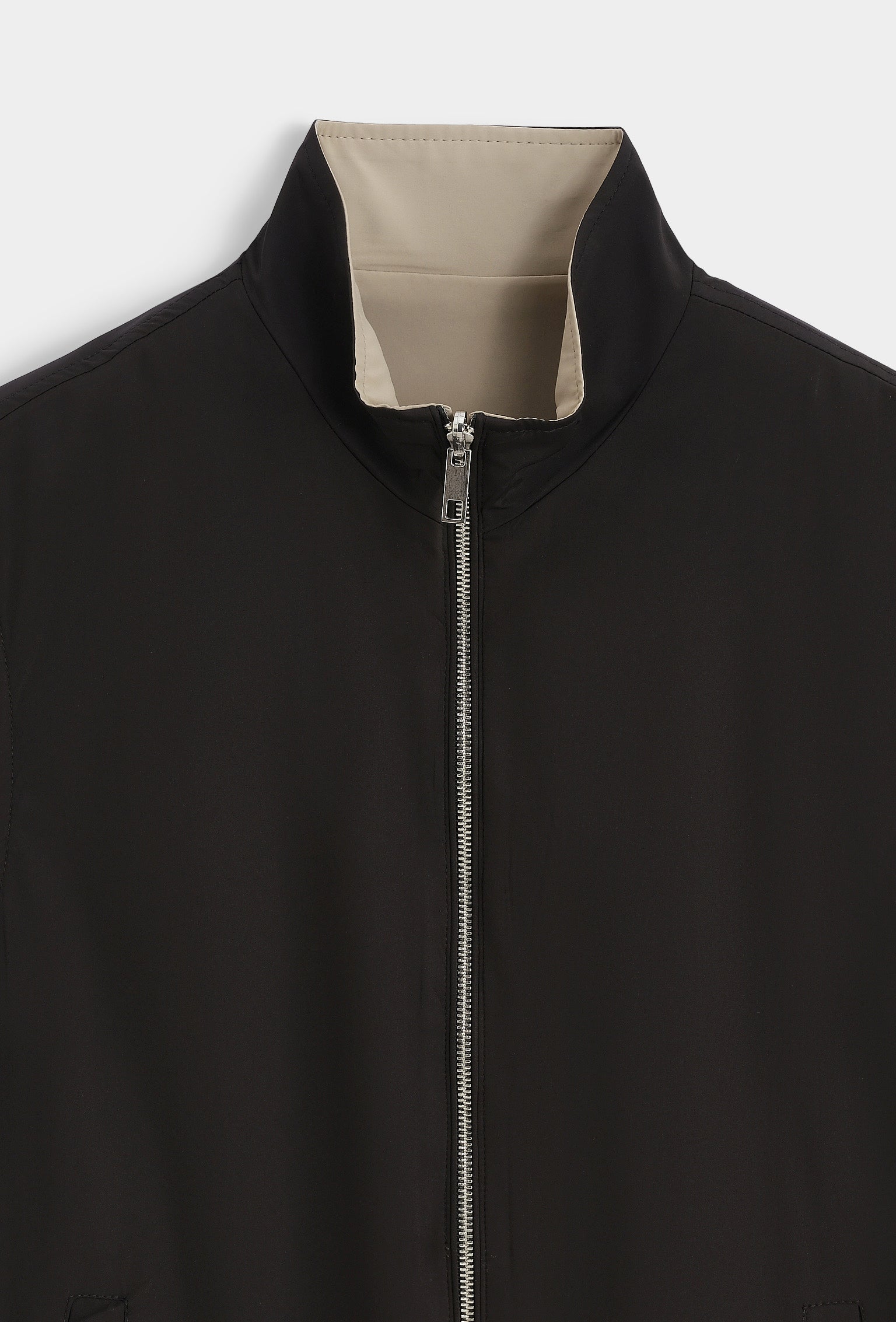 Veste sans manche réversible noir/beige