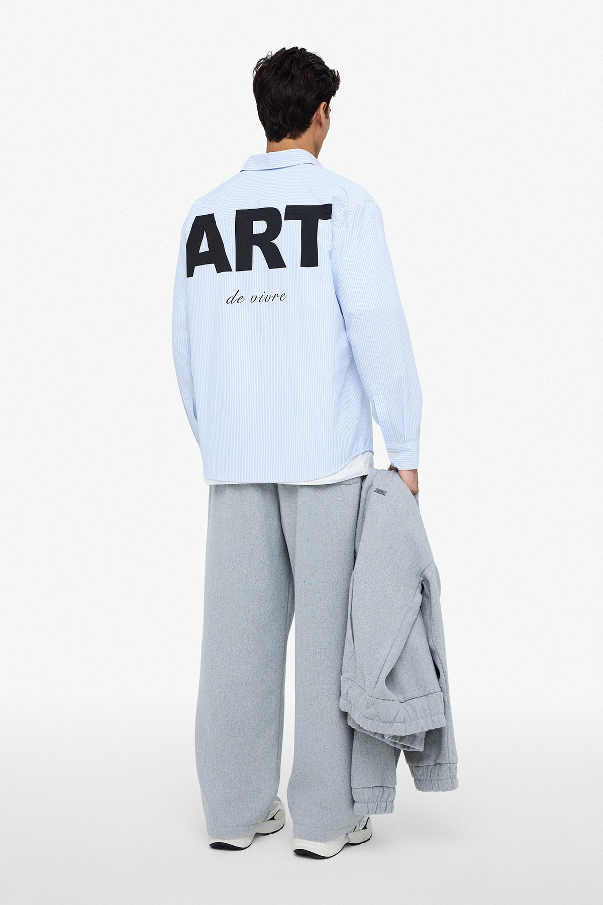 Chemise manche longue ART bleu / blanc