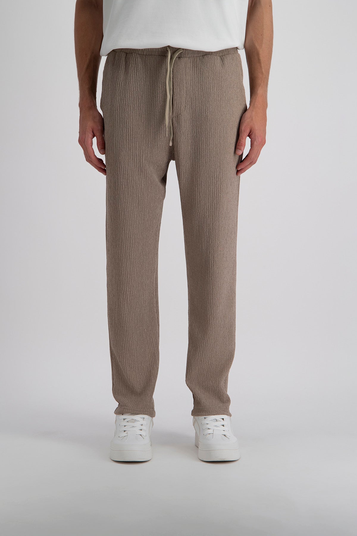 Pantalon plissé marron