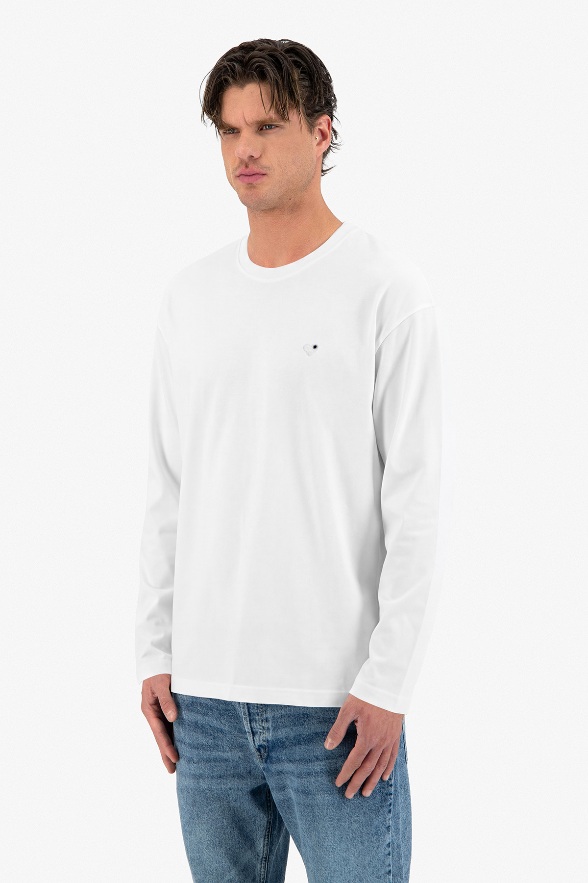 T-Shirt manche longue Cheri blanc