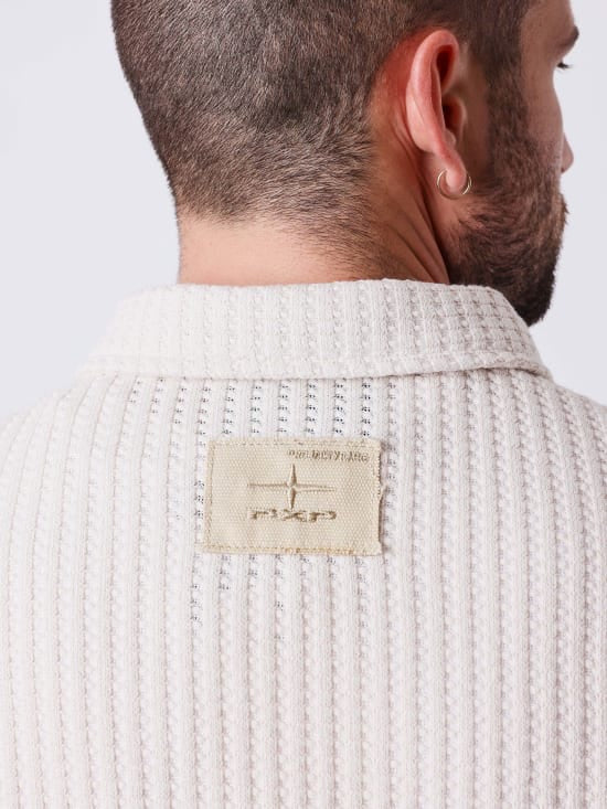 PXP - Chemise manche courte maille beige