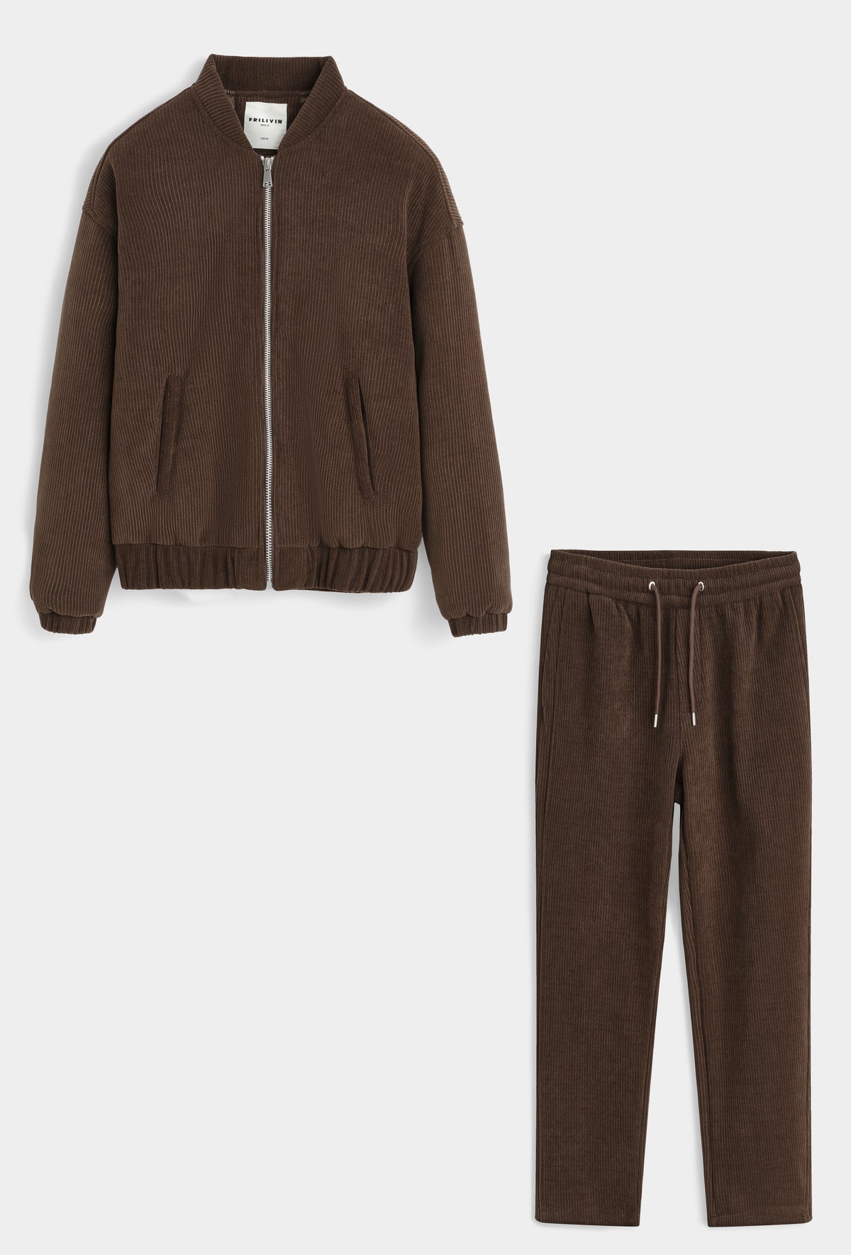 Ensemble velvet marron velours côtelé